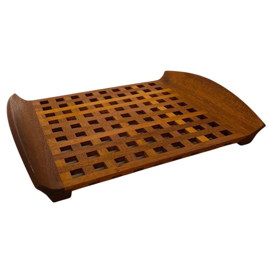 Midcentury 1950s Solid Teak Danish Modern Rare Tray by Quistgaard for Dansk For Sale