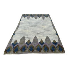 Mid Century 1950s Swedish Flatweave Rug by Judith Johansson