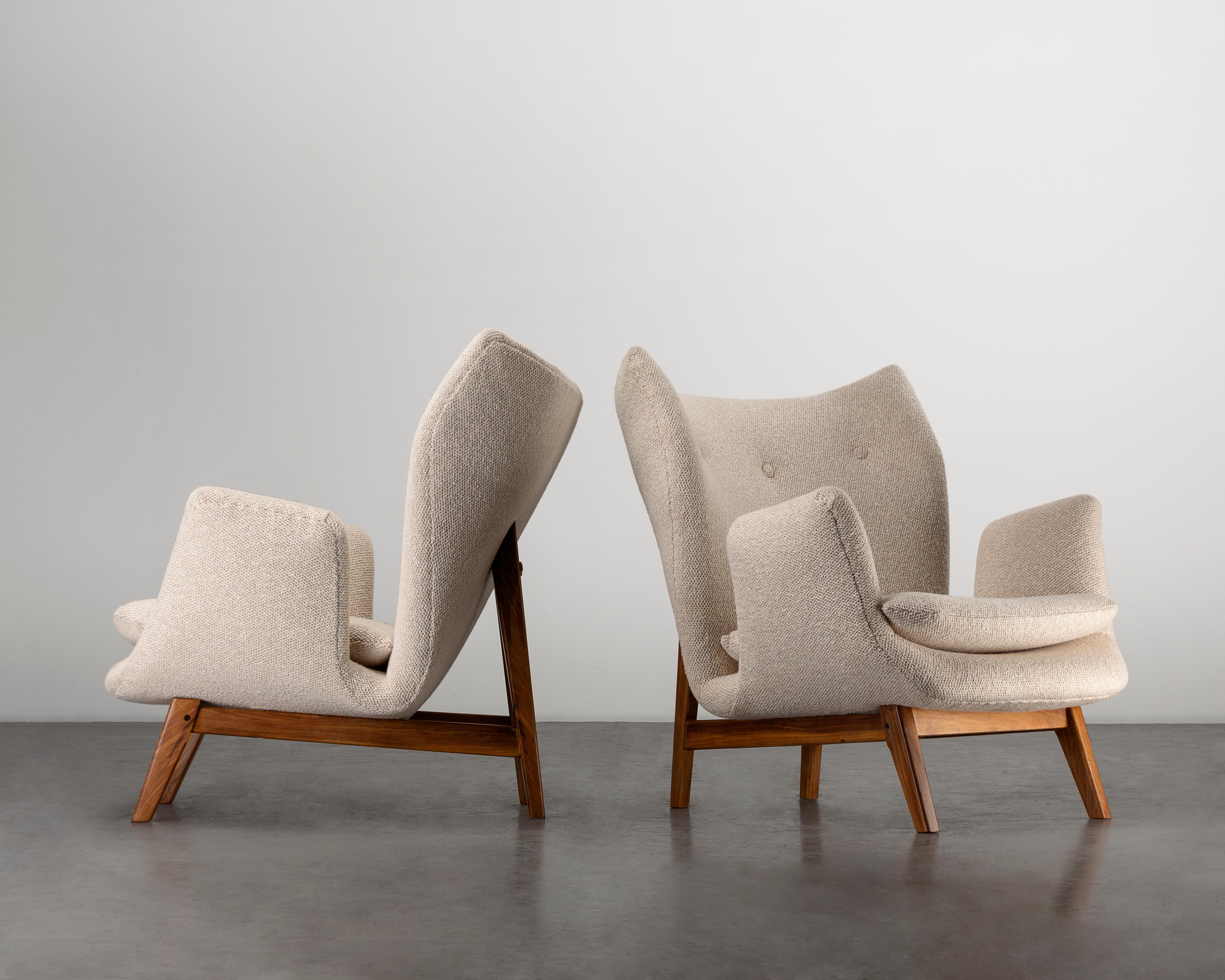 Sillones de mediados de siglo de los años 50 Carlo Hauner Vintage en venta 11