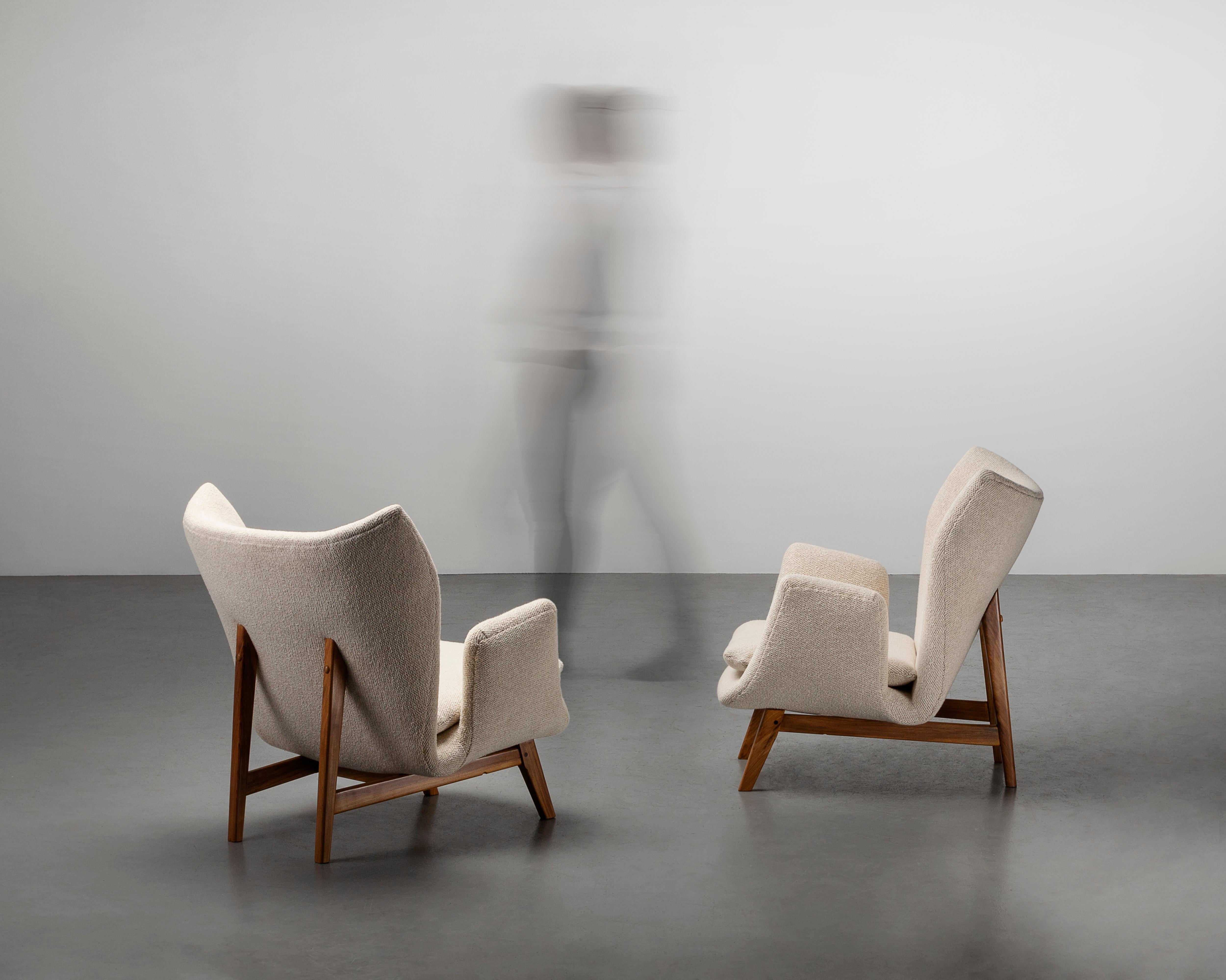 Sillones de mediados de siglo de los años 50 Carlo Hauner Vintage en venta 12