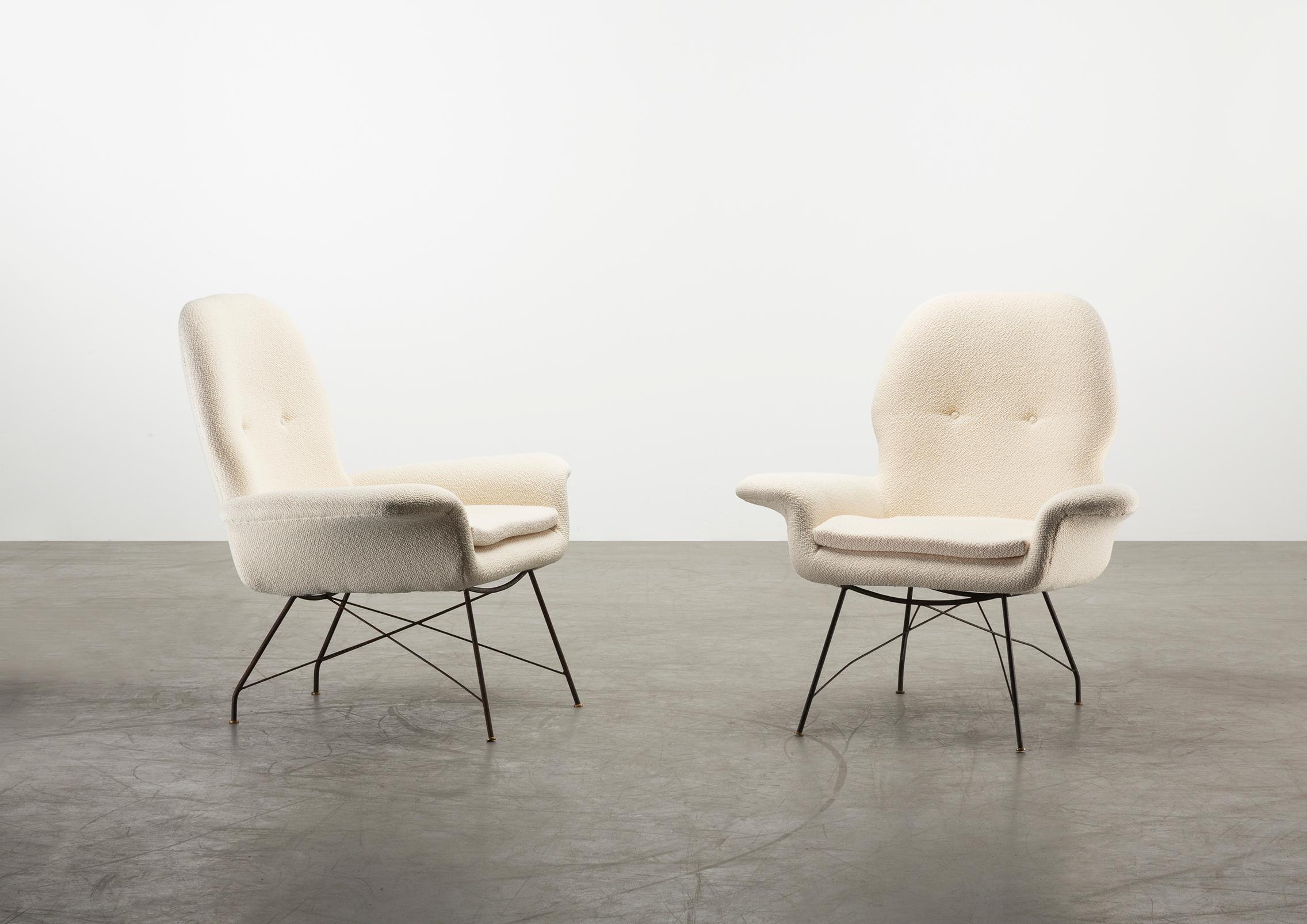 Designers Carlo Hauner (1927-1997) and Martin Eisler (1913-1977) founded the influential Brazilian furniture company Forma in 1953. Focused on industrial processes, their work uses Brazilian woods, thin tubular frames, and a wide range of offerings
