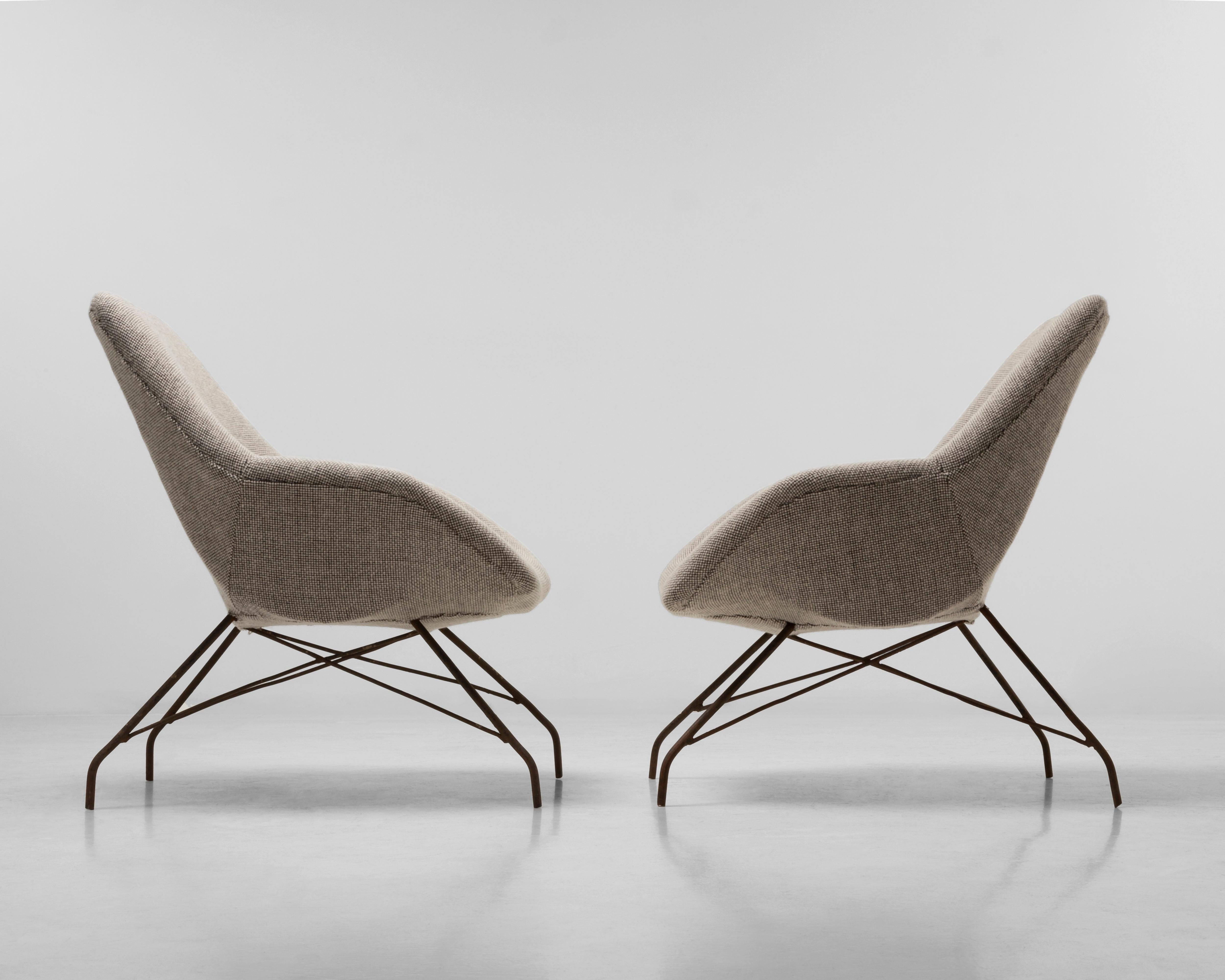 Pareja de sillones Carlo Hauner and Martin Eisler Vintage de mediados de siglo 1950 en venta 6