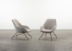 Mid-Century 1950s Vintage Carlo Hauner & Martin Eisler Pair of Armchairs