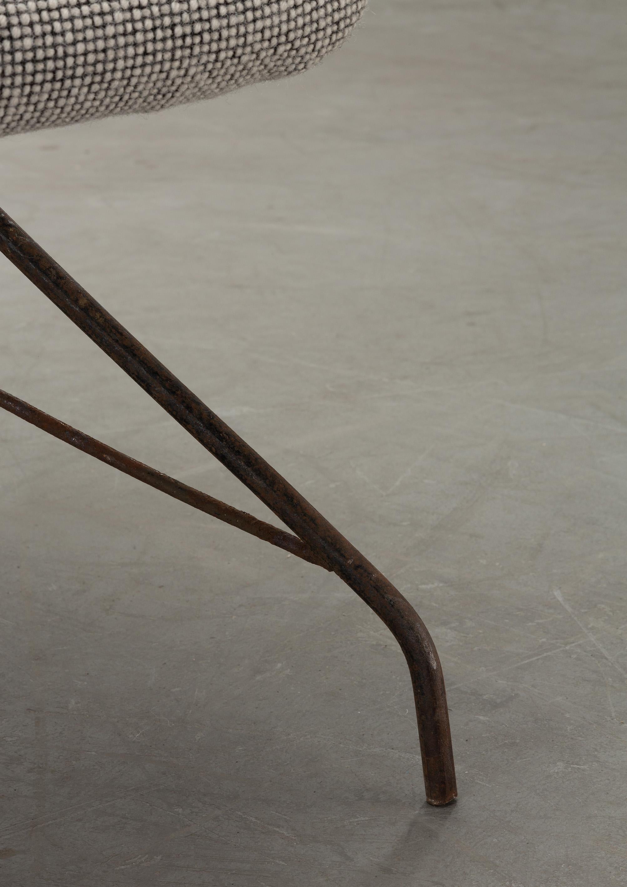 Pareja de sillones Carlo Hauner and Martin Eisler Vintage de mediados de siglo 1950 Metal en venta