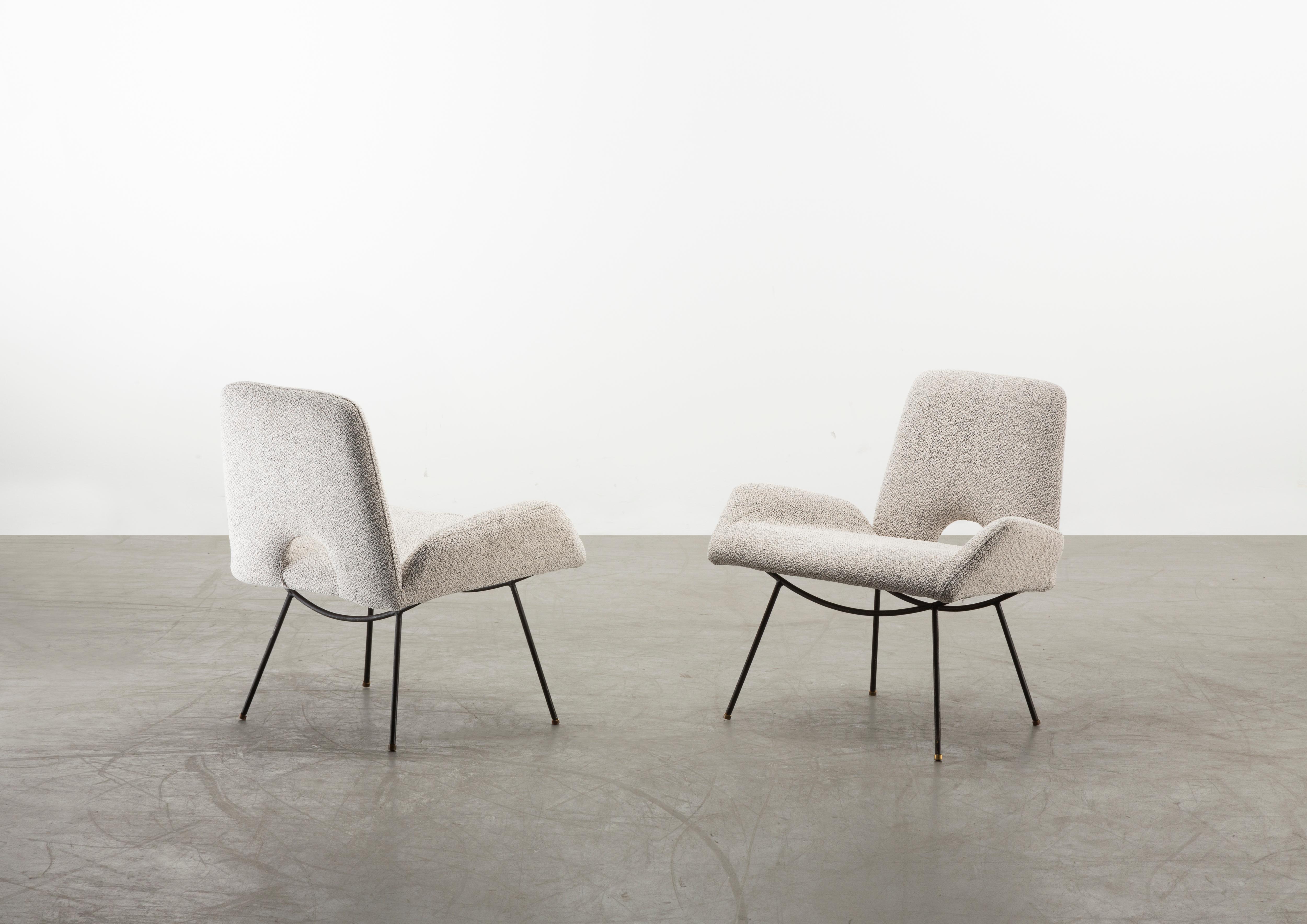 Mid-Century 1950s Vintage Carlo Hauner & Martin Eisler Pair of Lounge Chairs For Sale 3