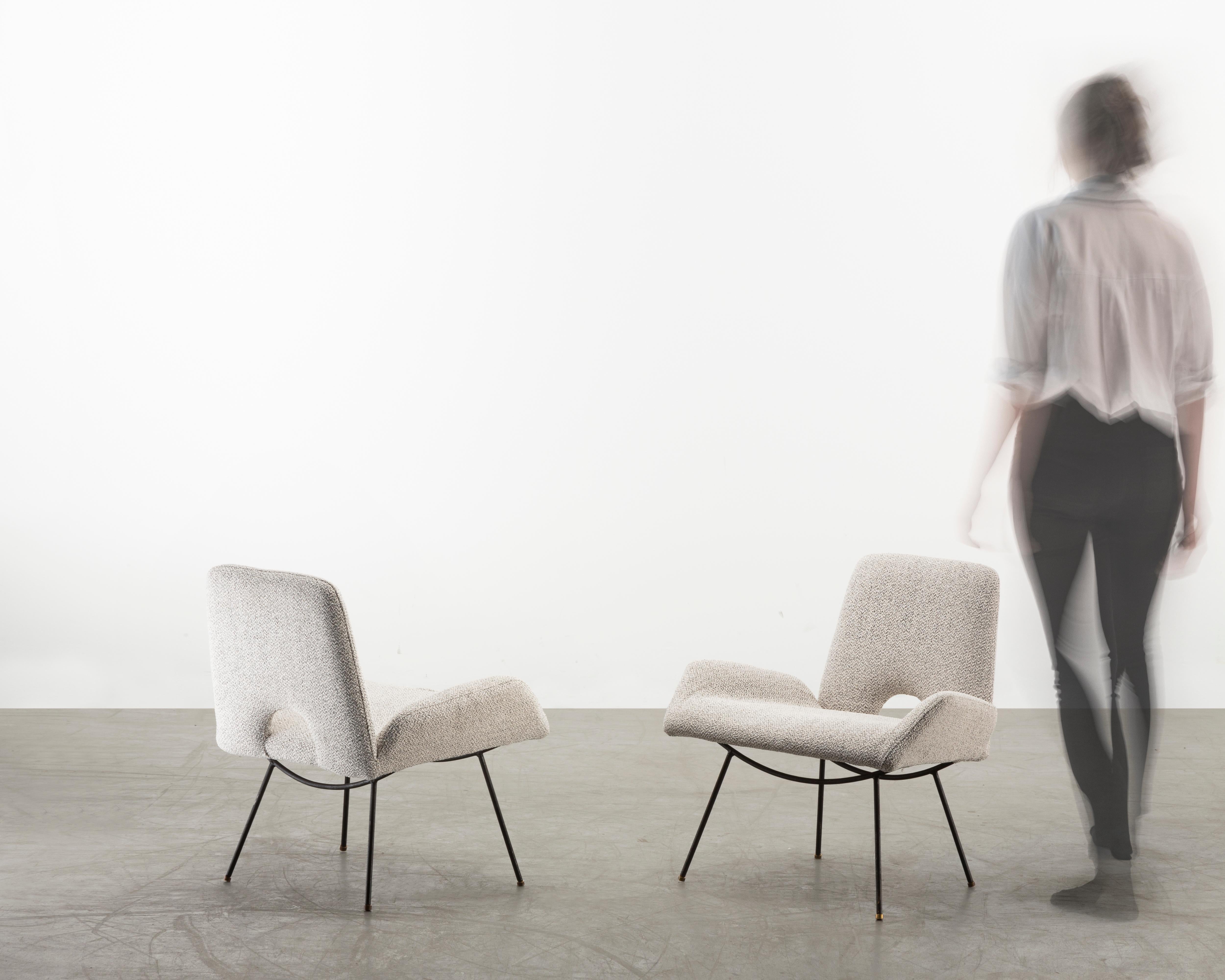 Mid-Century 1950s Vintage Carlo Hauner & Martin Eisler Pair of Lounge Chairs For Sale 4