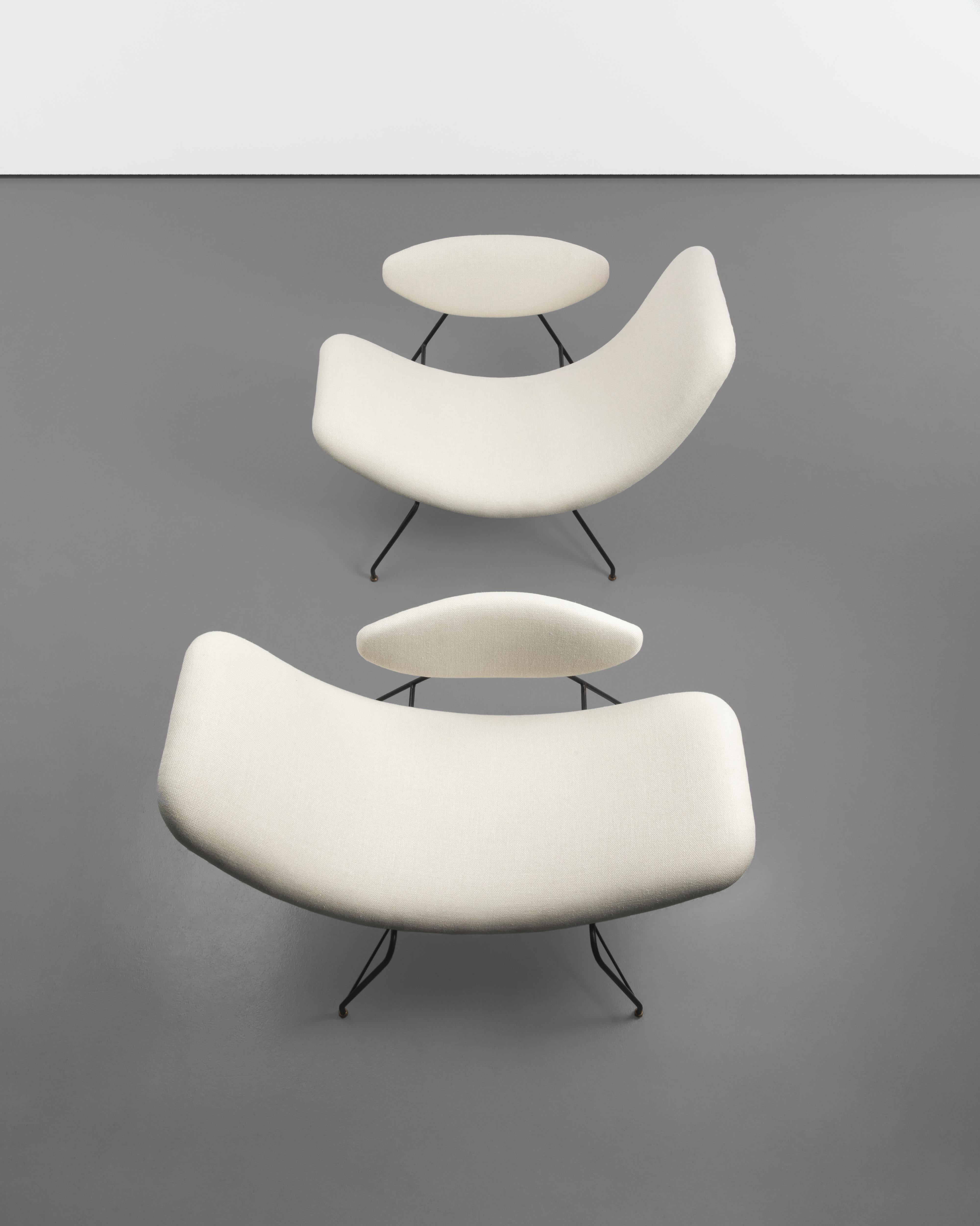 Mid-20th Century Mid-Century 1950s Vintage Carlo Hauner & Martin Eisler Reversible Armchairs For Sale