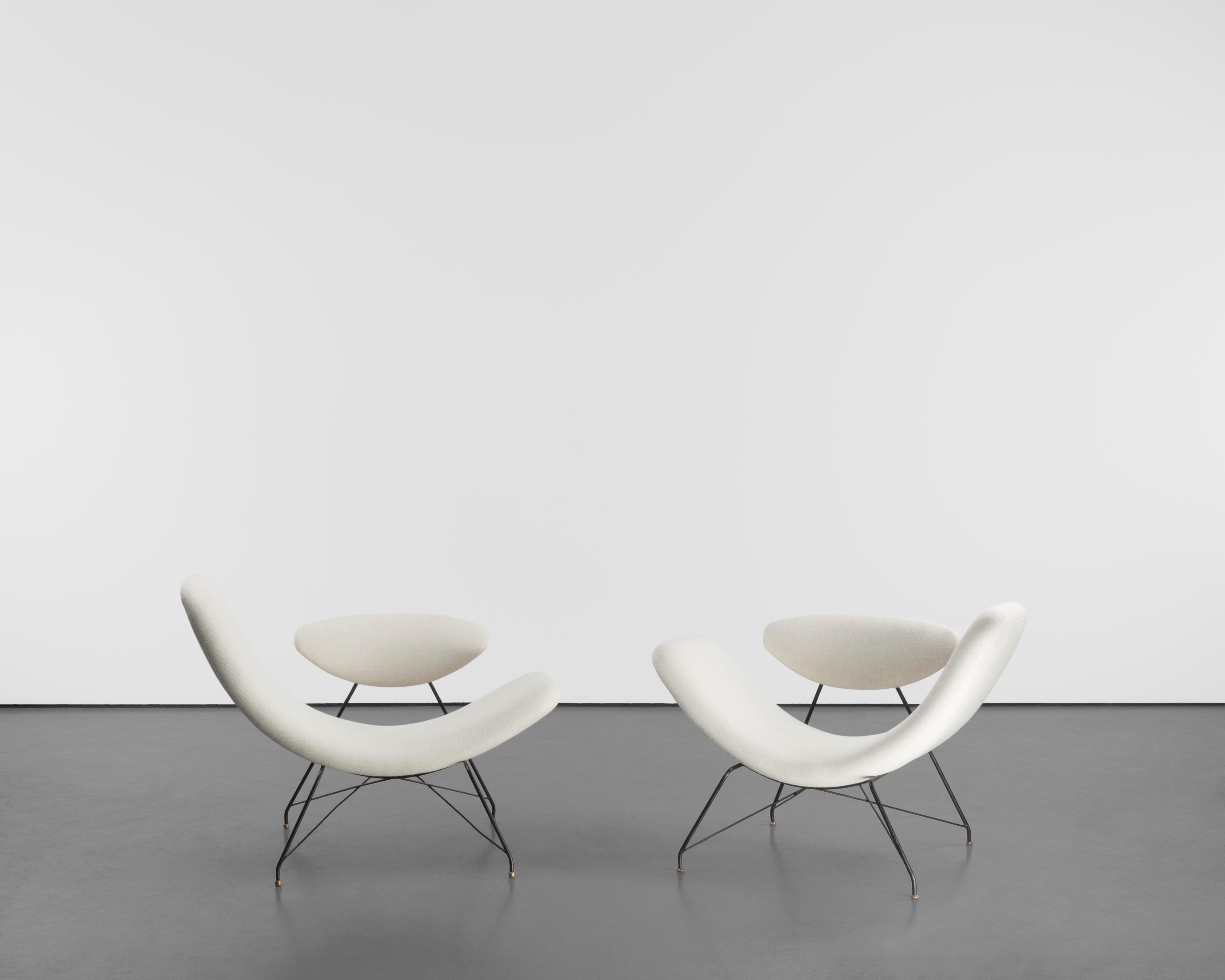 Mid-Century 1950s Vintage Carlo Hauner & Martin Eisler Reversible Armchairs For Sale 1