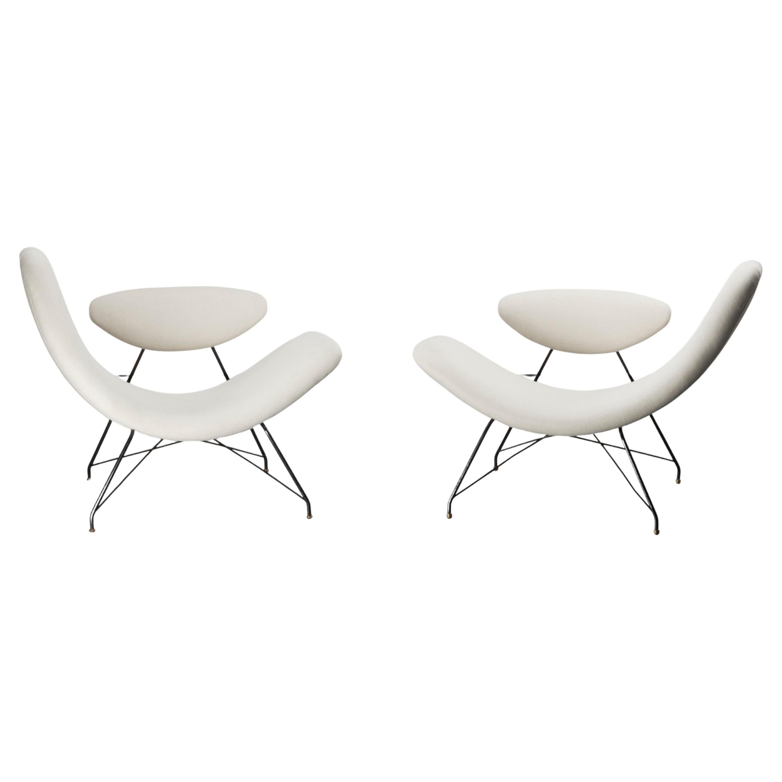Mid-Century 1950s Vintage Carlo Hauner & Martin Eisler Reversible Armchairs For Sale