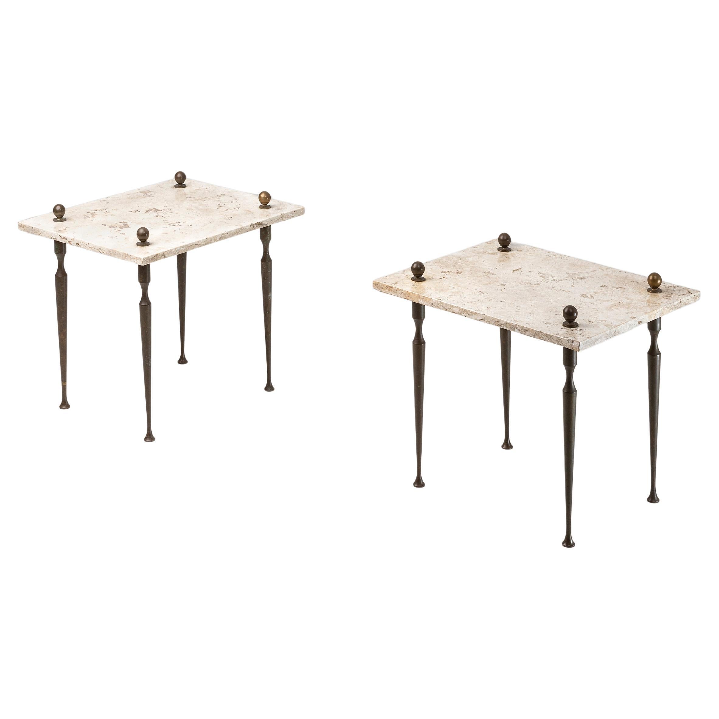 Mid-Century 1950s Vintage Giuseppe Scapinelli Beistelltische im Angebot