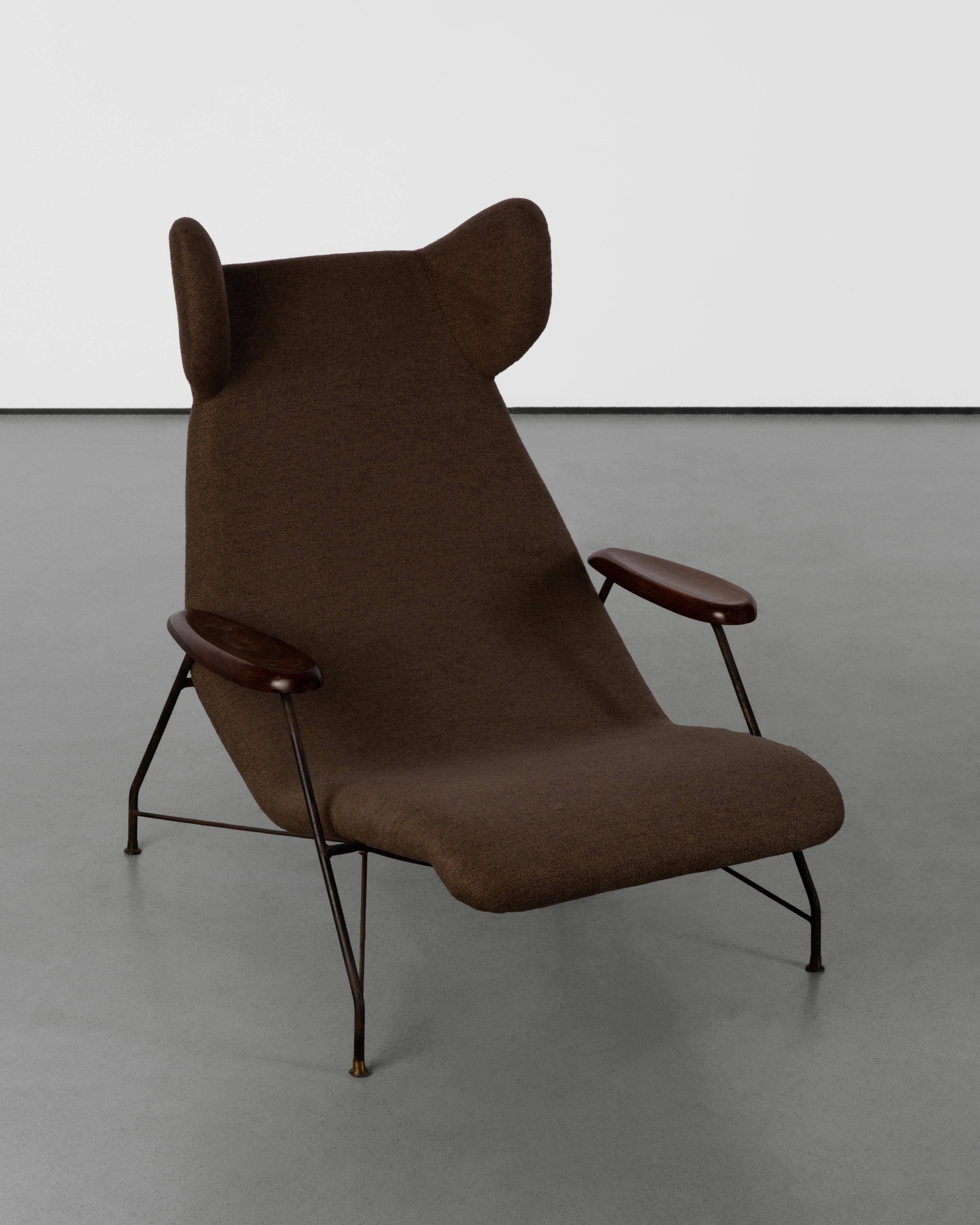 Chaise longue vintage Carlo Hauner de mediados de siglo de 1955 Tapicería en venta