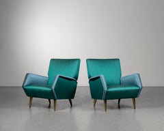 Mediados de siglo 1955 Vintage Gio Ponti y Cassina Pareja de sillones Mod.803