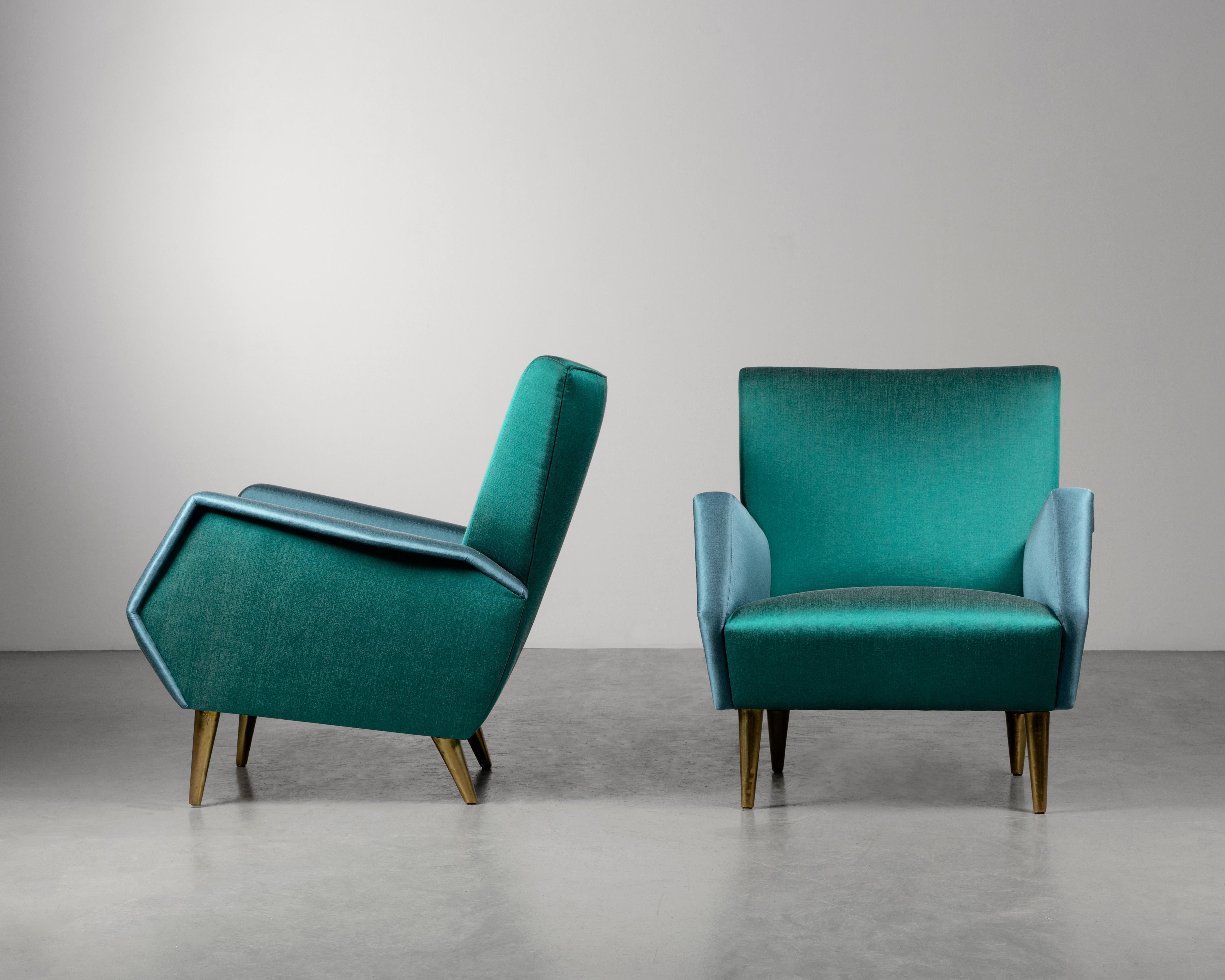 Paire de fauteuils vintage Gio Ponti et Cassina, milieu du siècle 1955, Mod.803 Bon état - En vente à London, GB