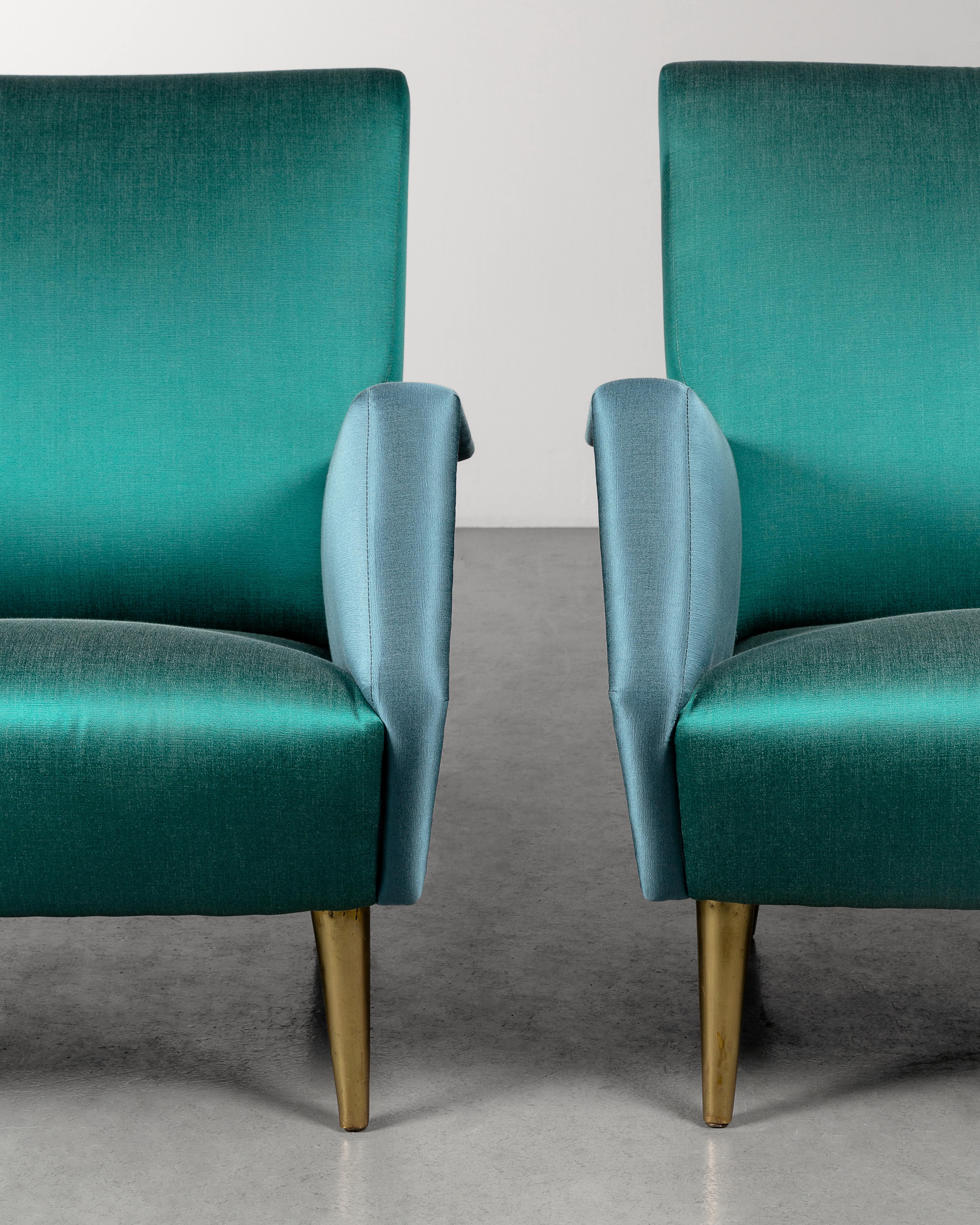 Paire de fauteuils vintage Gio Ponti et Cassina, milieu du siècle 1955, Mod.803 en vente 2