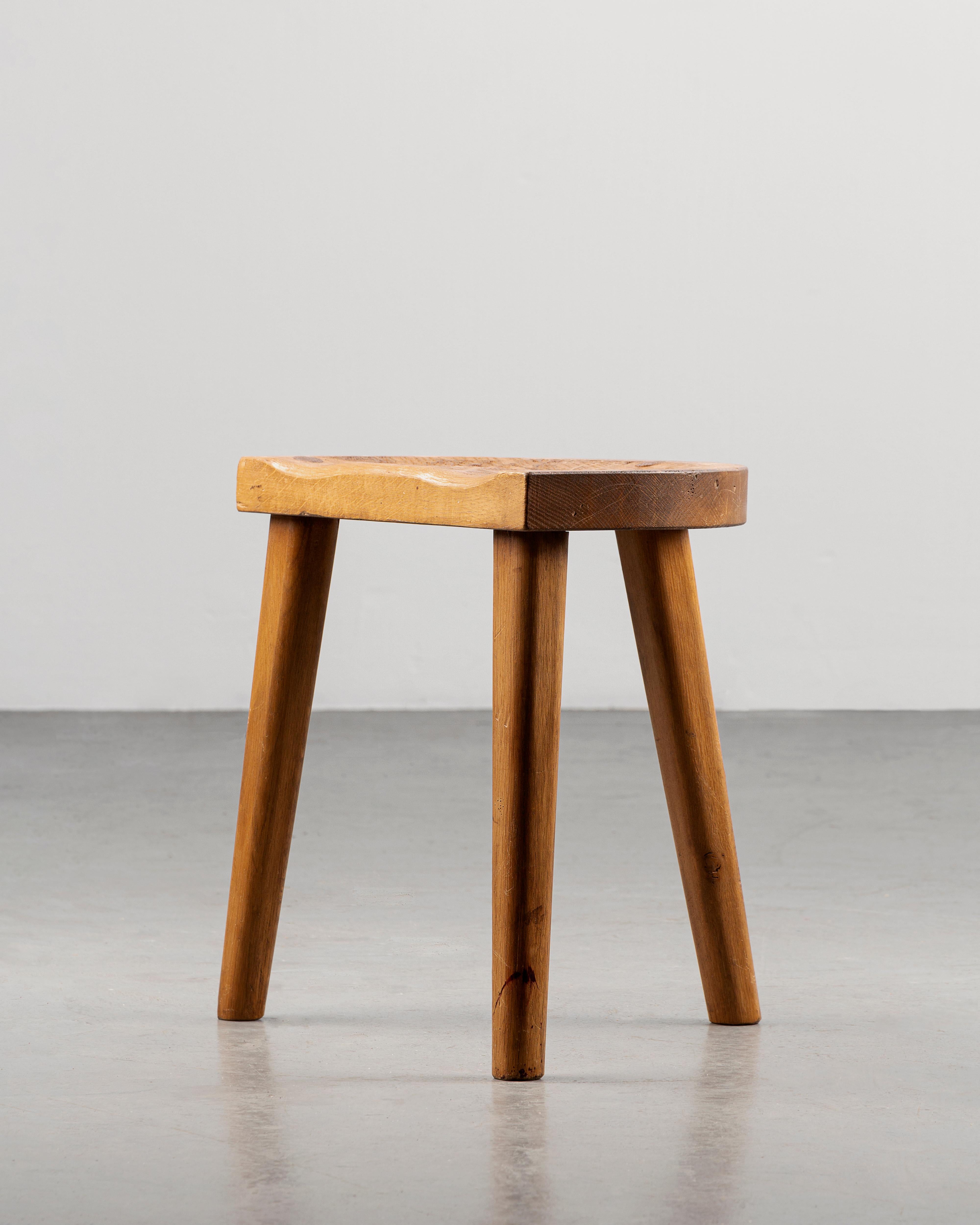 Mid-Century 1958 Vintage Jean Touret Stool In Good Condition For Sale In London, GB