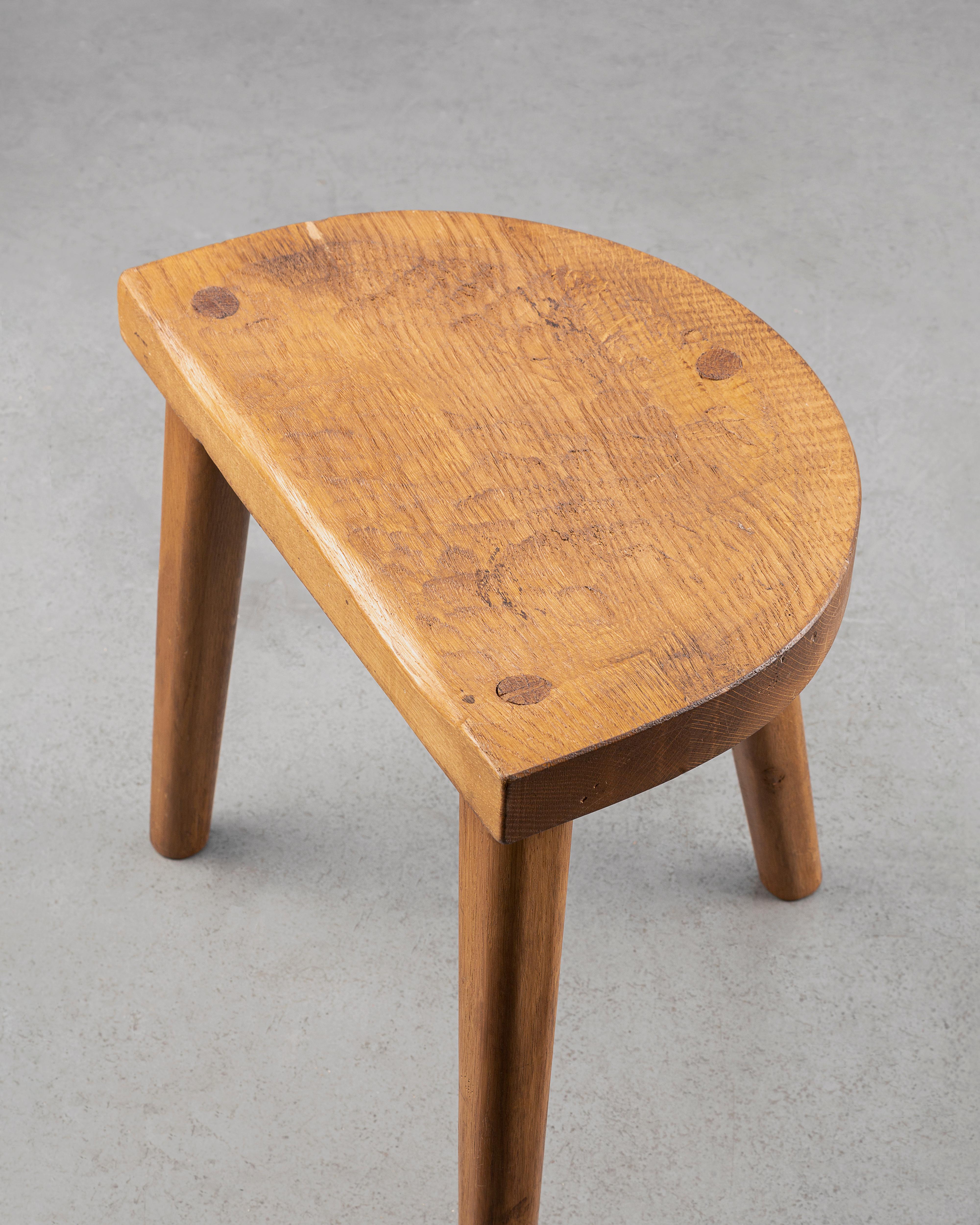 Mid-20th Century Mid-Century 1958 Vintage Jean Touret Stool For Sale