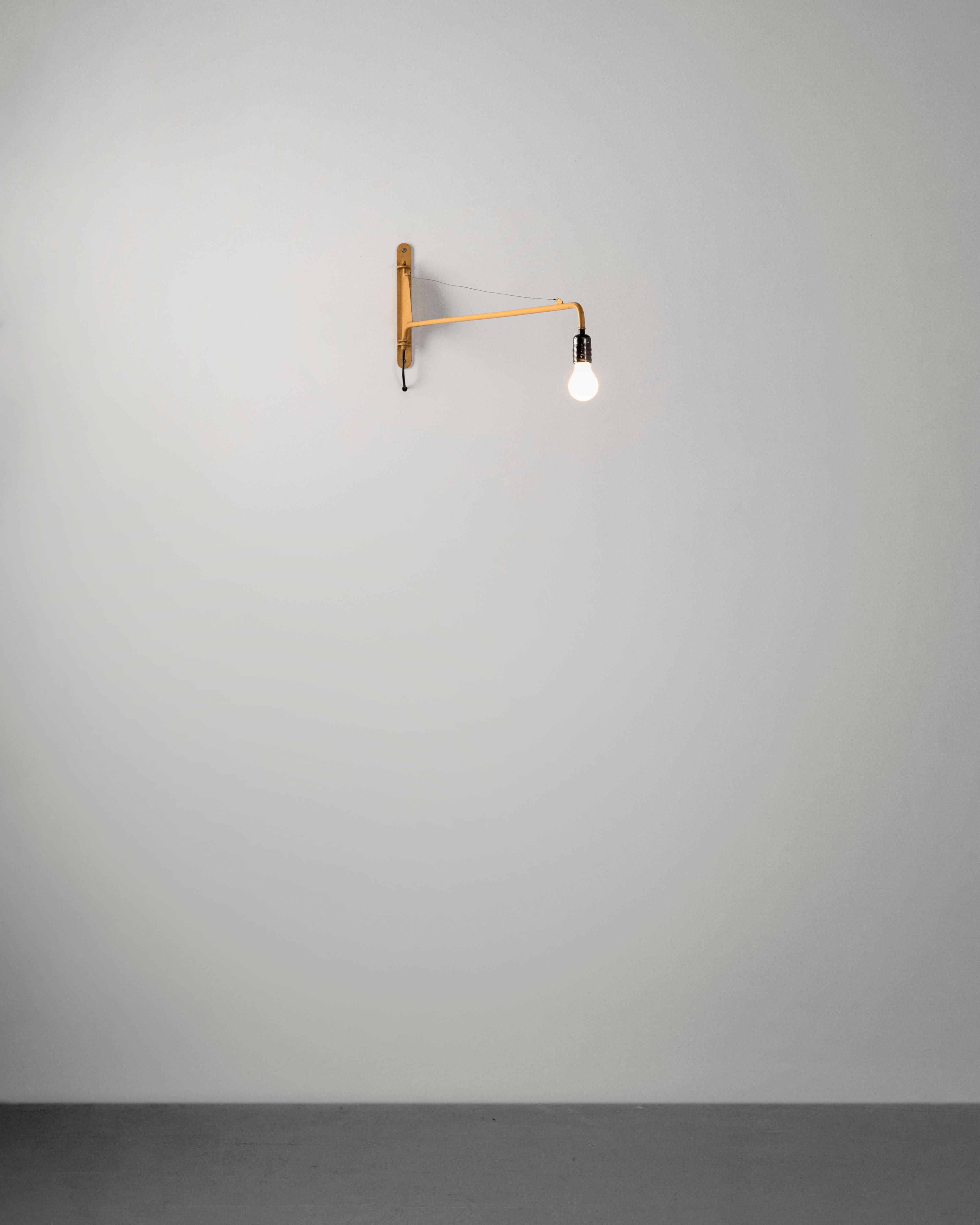 Mid-20th Century Mid-Century 1959 Vintage Jean Prouvé 'Petite Potence' Wall Lamp (Yellow) For Sale