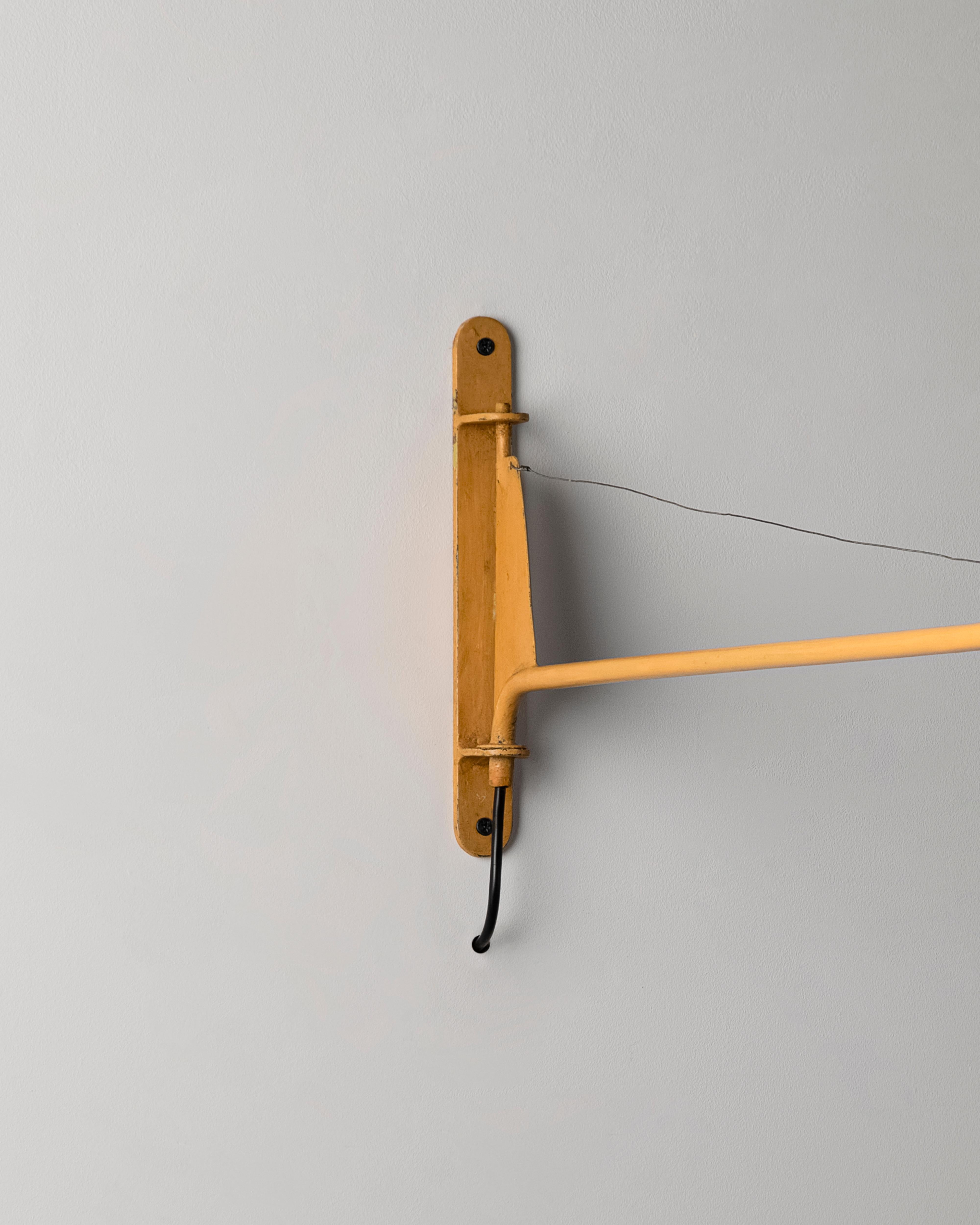 Mid-Century 1959 Vintage Jean Prouvé 'Petite Potence' Wall Lamp (Yellow) For Sale 1