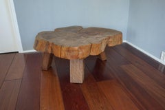 Midcentury, 1960-1970 Organically Stylish Walnut Wooden Tree Trunk Coffee Table