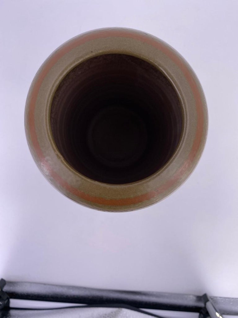 Midcentury 1960 Rosenthal Netter Striped Ceramic Vase for Bitossi, Italy For Sale 1