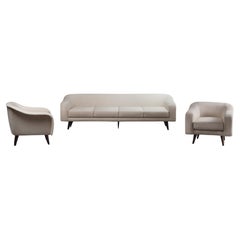 Mid-Century 1960 Vintage Joaquim Tenreiro Curva Lounge Set