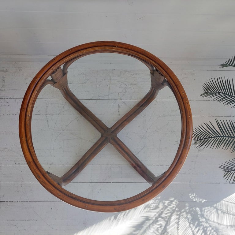 Mid Century 1960s 1970s Angraves 'Invincible' Bamboo Rattan Glass ...