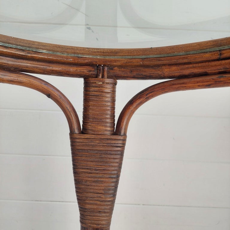 Mid Century 1960s 1970s Angraves 'Invincible' Bamboo Rattan Glass ...