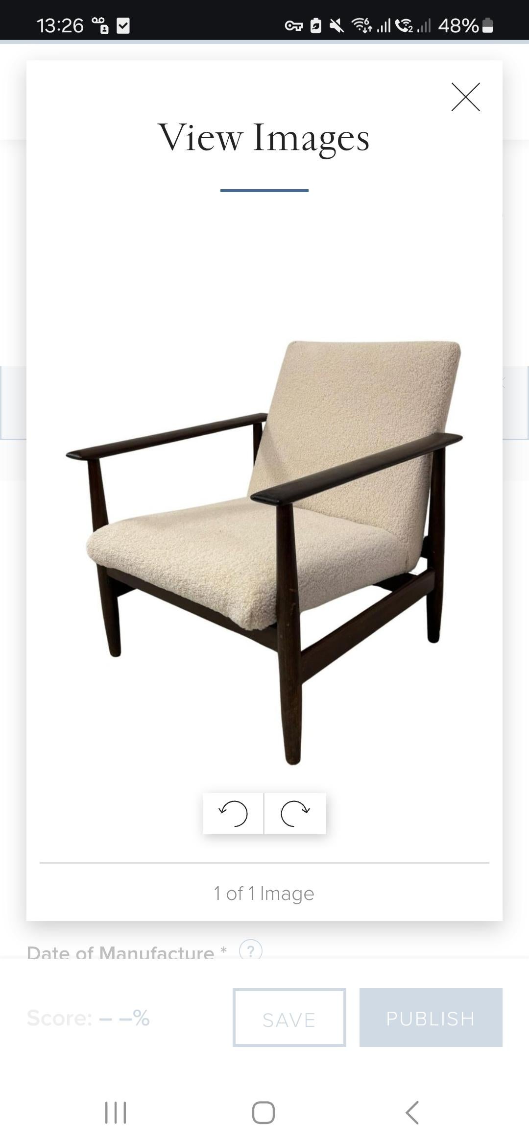 Mid Century 1960s Afromosia Sessel (Moderne der Mitte des Jahrhunderts) im Angebot