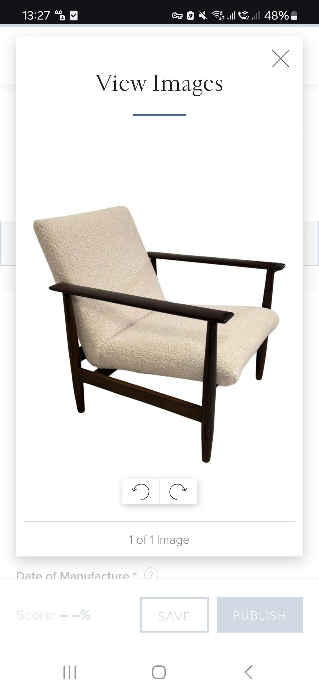 Mid Century 1960s Afromosia Sessel im Zustand „Gut“ im Angebot in Buxton, GB