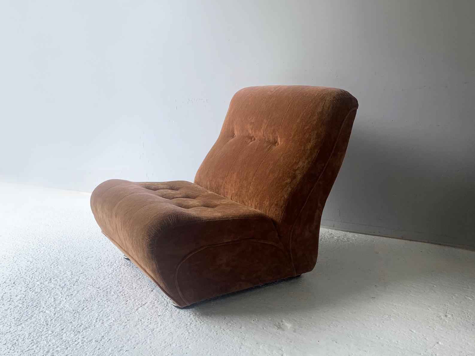 Mid-Century Modern Mid century 1960’s armless sofa (consists 2 armchairs) by Schreiber