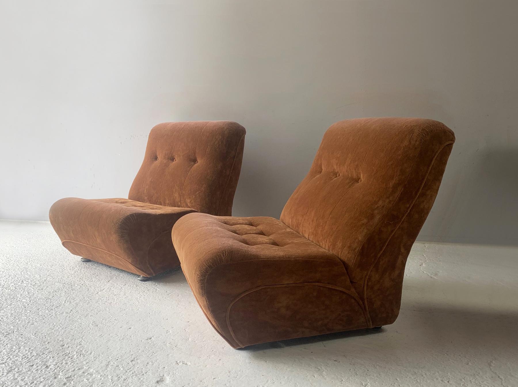 British Mid century 1960’s armless sofa (consists 2 armchairs) by Schreiber