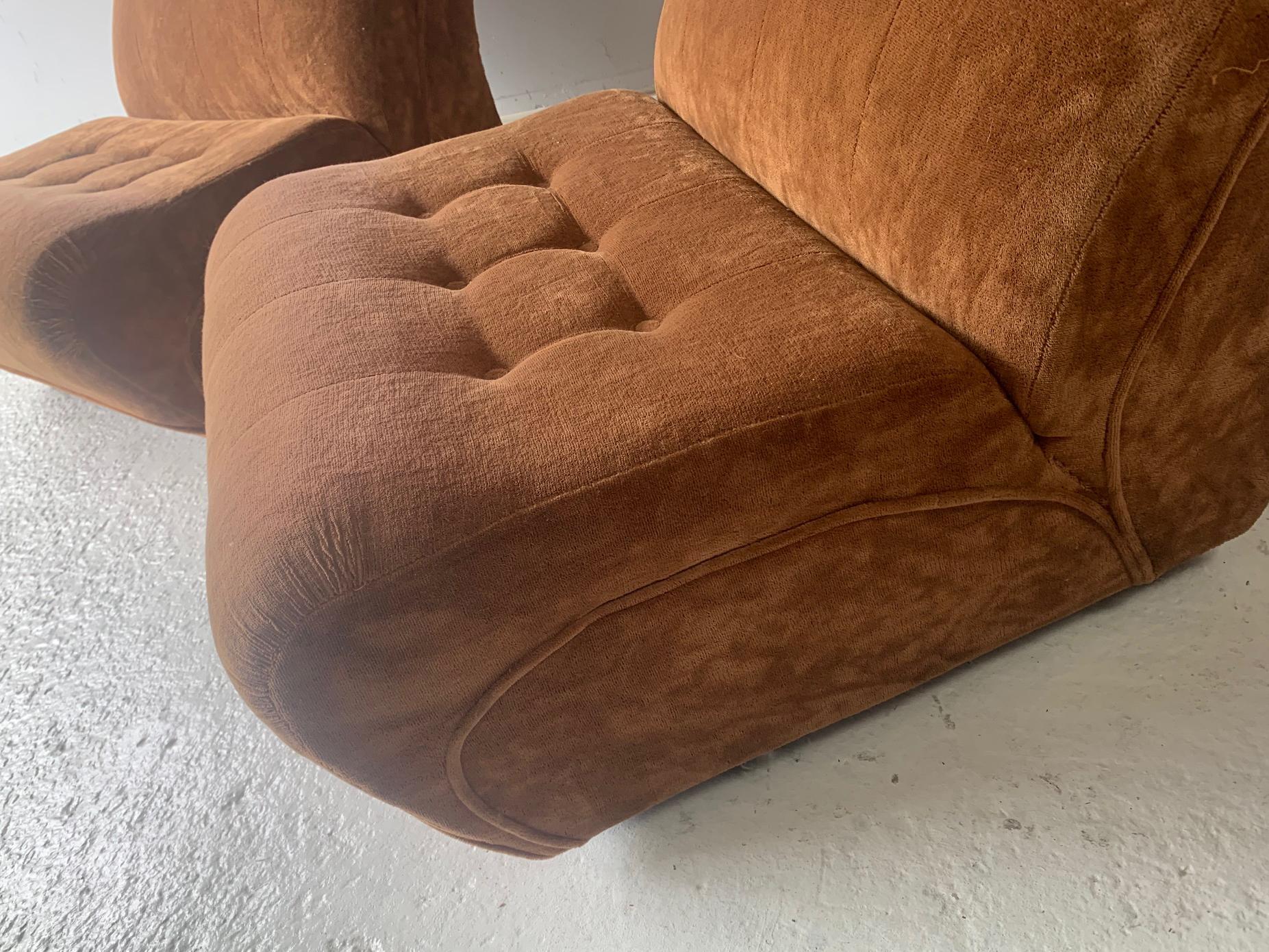 Mid century 1960’s armless sofa (consists 2 armchairs) by Schreiber In Excellent Condition In London, GB