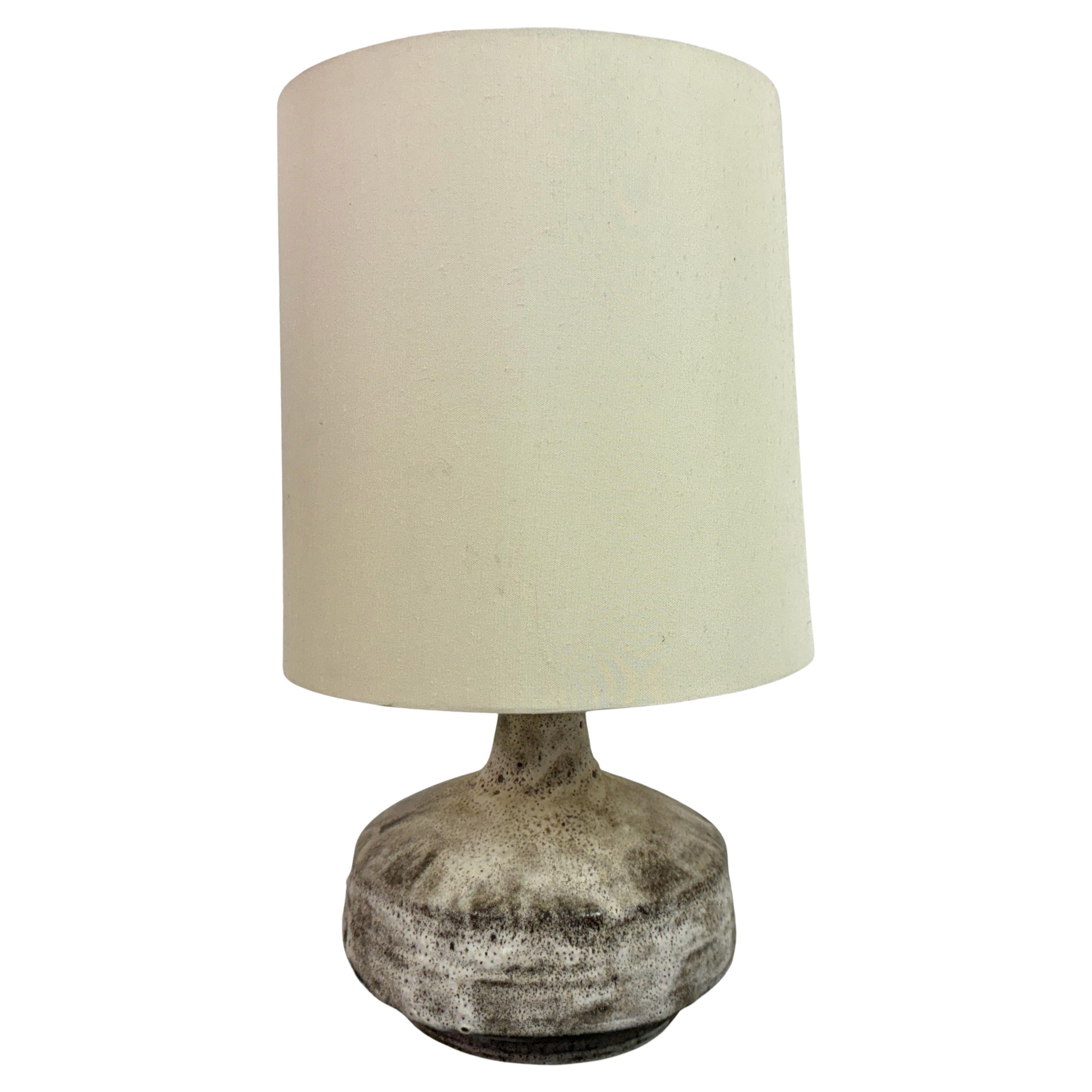 Mid Century 1960s Ceramic Table Lamp in Speckled Finish
