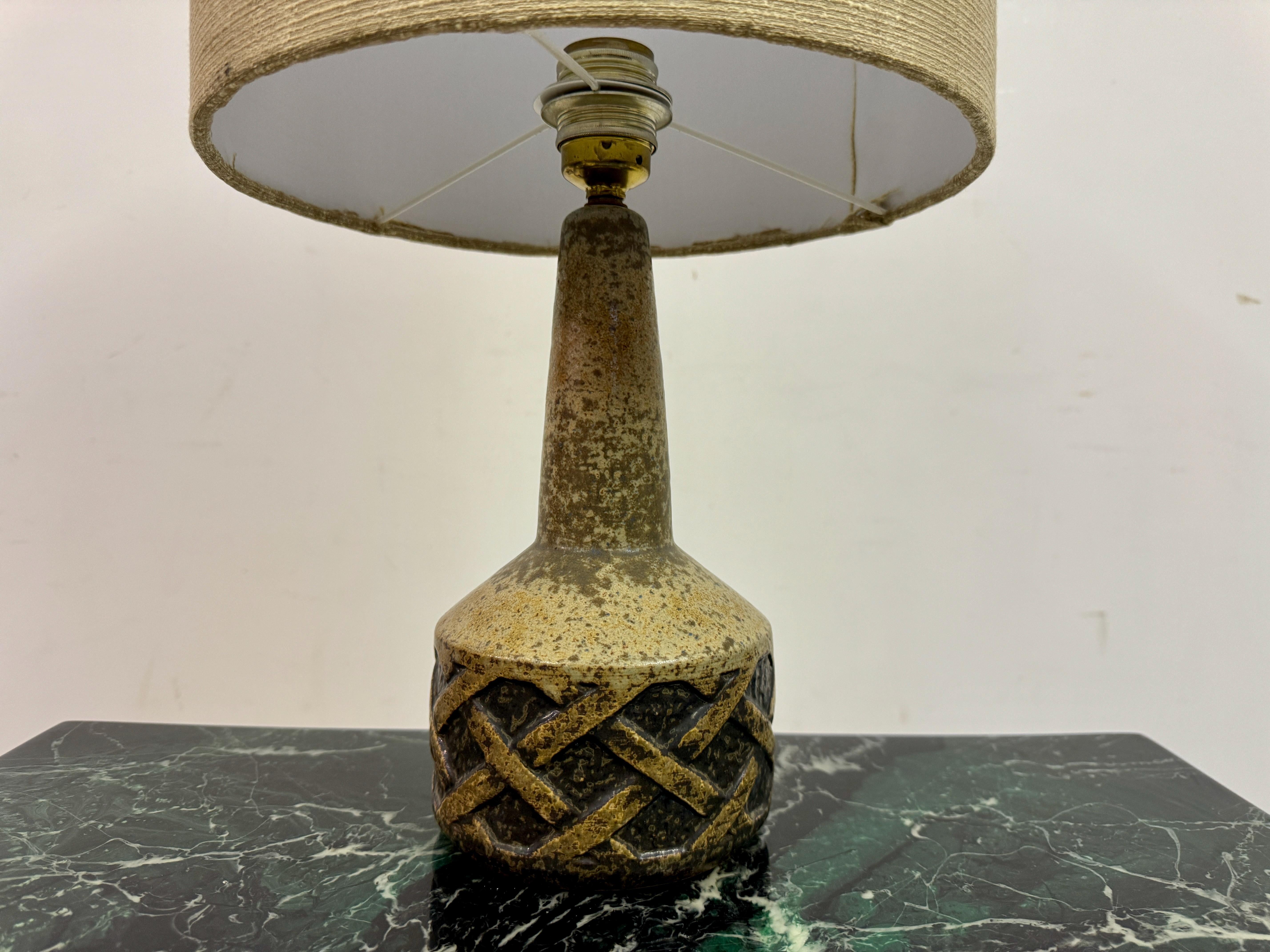 Mid Century 1960s Danish Ceramic Table Lamp by Søholm Stentoj In Good Condition For Sale In London, London