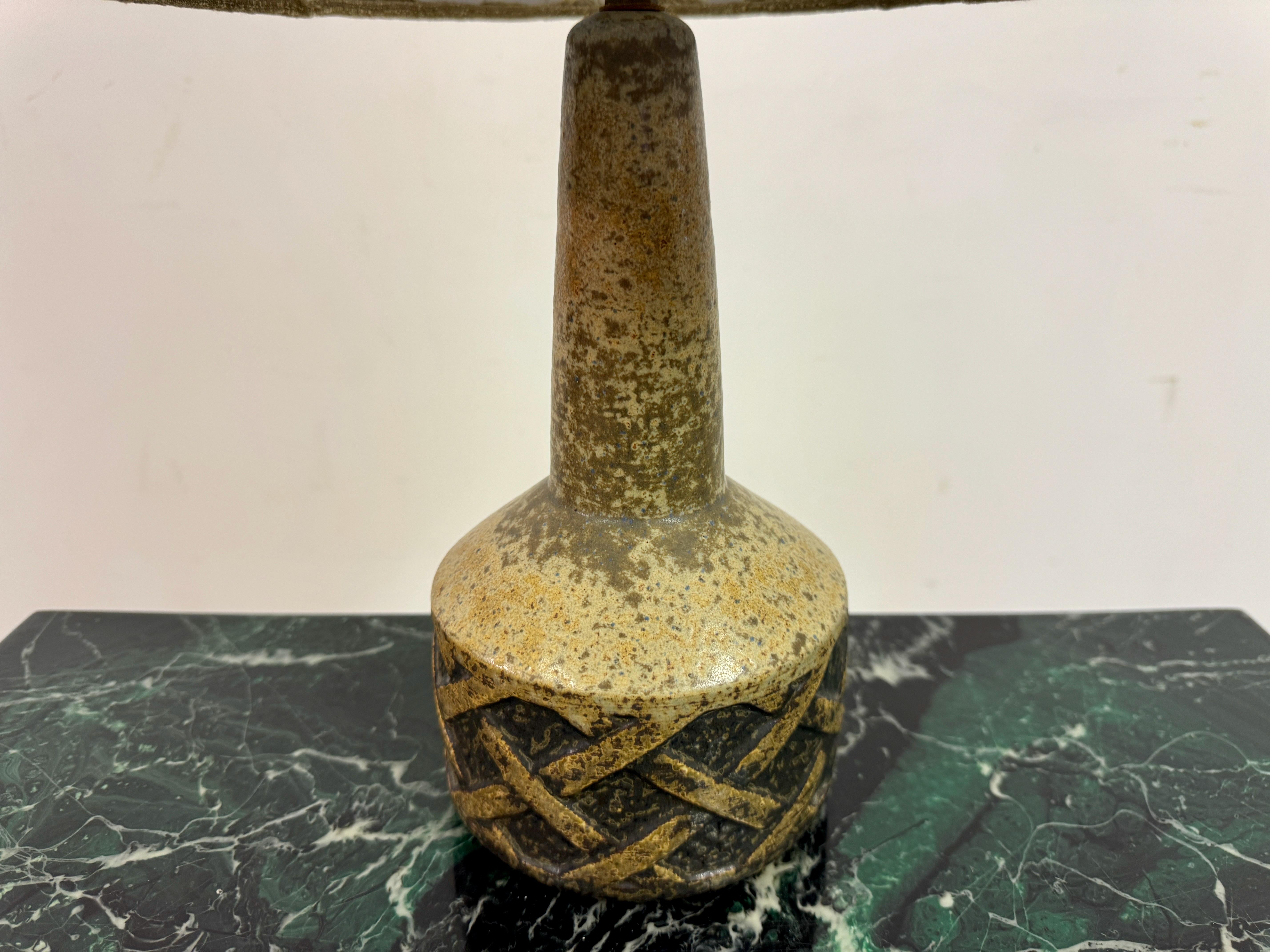 20th Century Mid Century 1960s Danish Ceramic Table Lamp by Søholm Stentoj For Sale