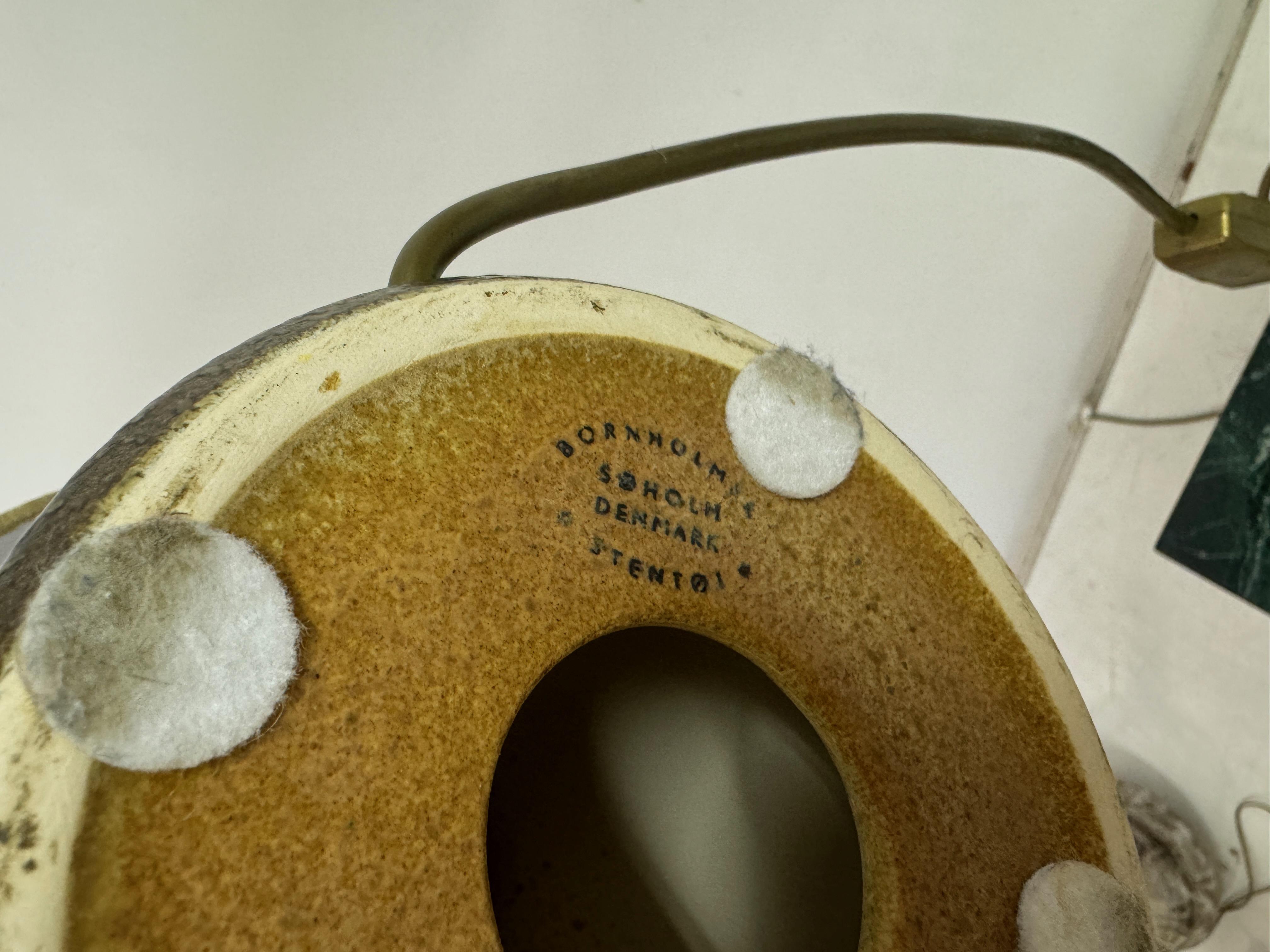 Mid Century 1960s Danish Ceramic Table Lamp by Søholm Stentoj For Sale 4