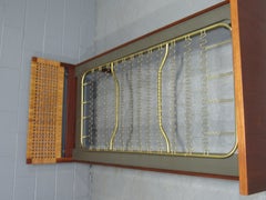 Midcentury 1960s Danish Modern Teak and Cane Bed by Hans Wegner for GETAMA