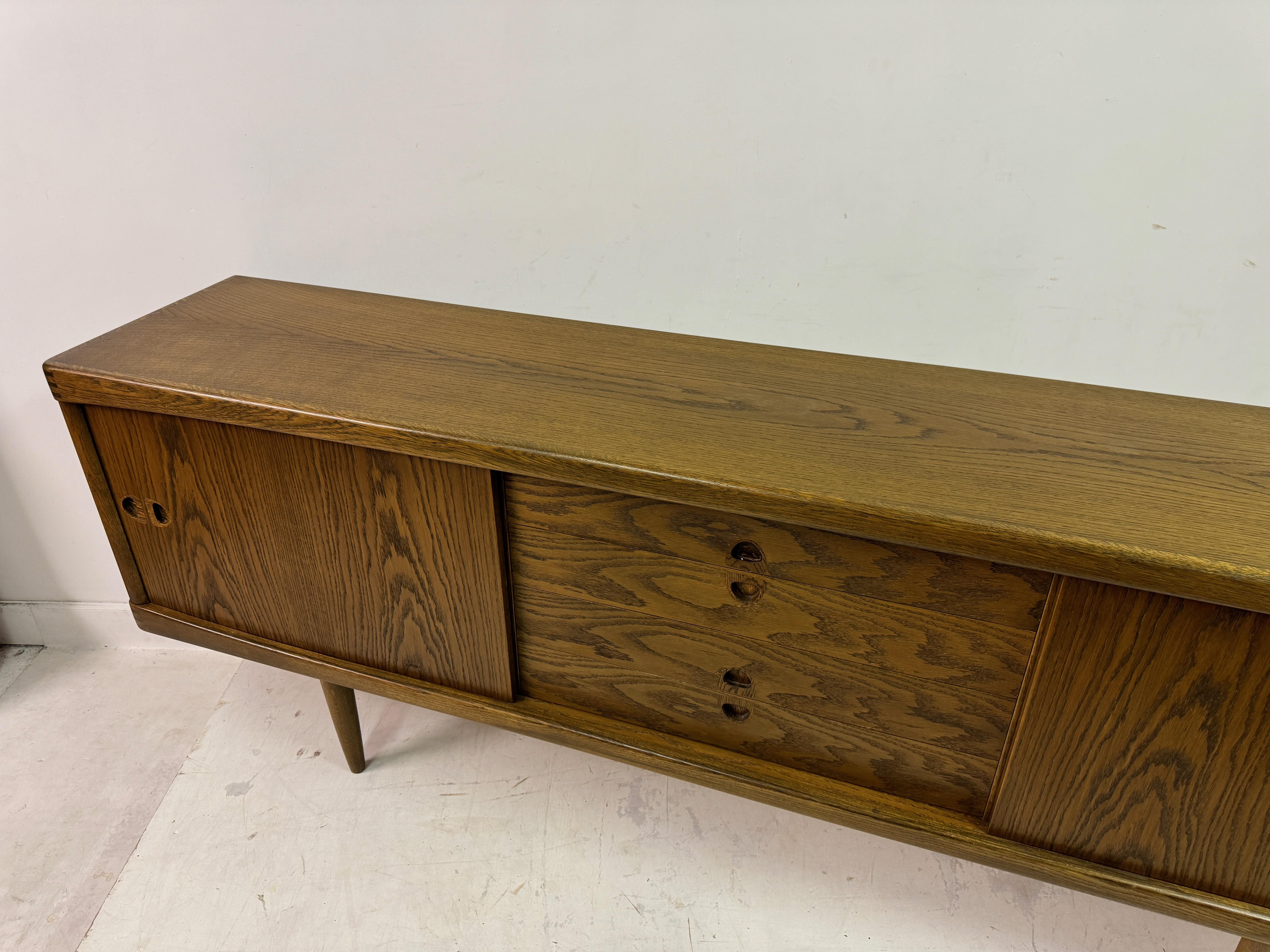 Mid Century 1960s Danish Oak Sideboard by H.W Klein for Bramin 6