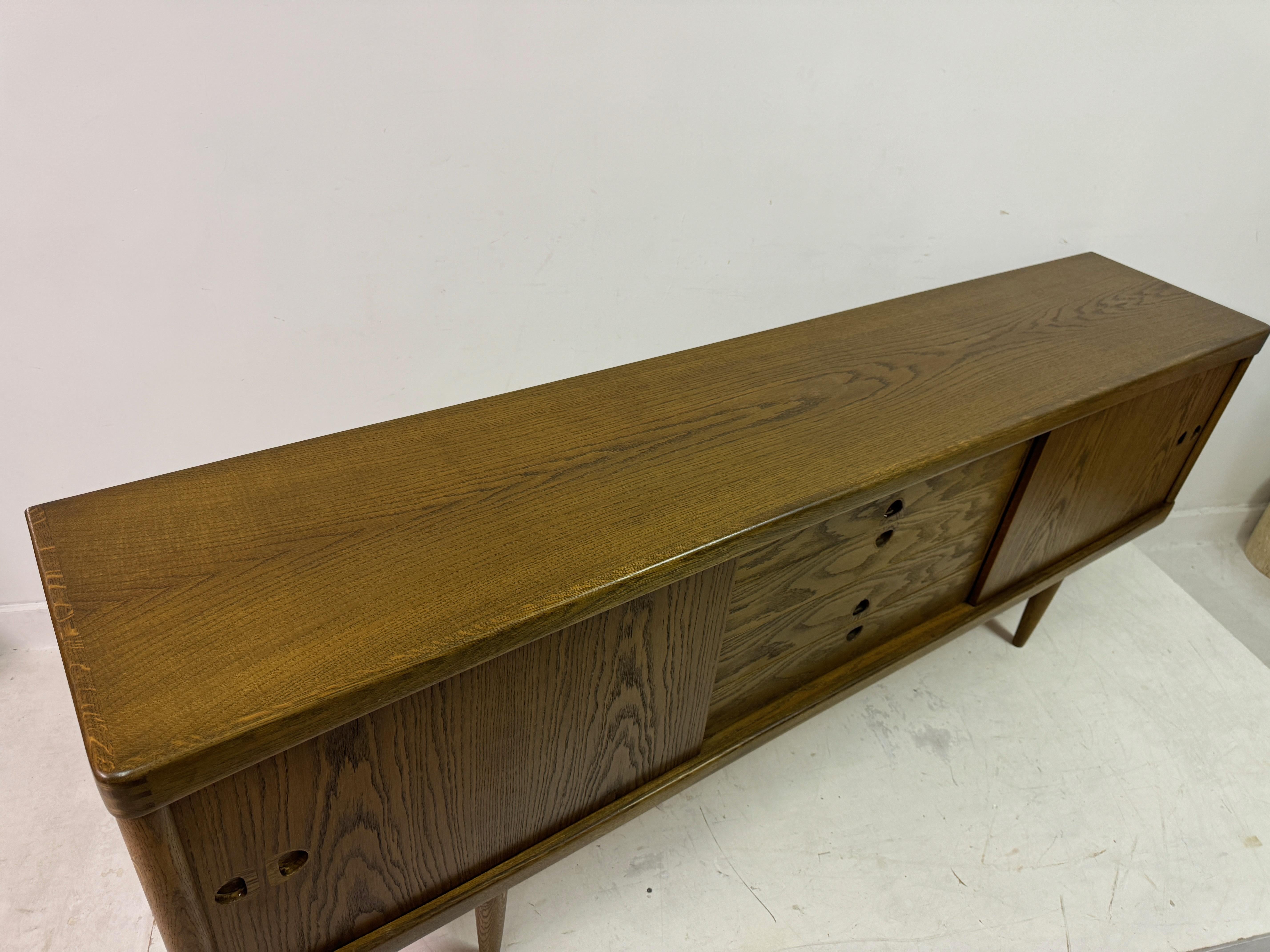Mid Century 1960s Danish Oak Sideboard by H.W Klein for Bramin 7