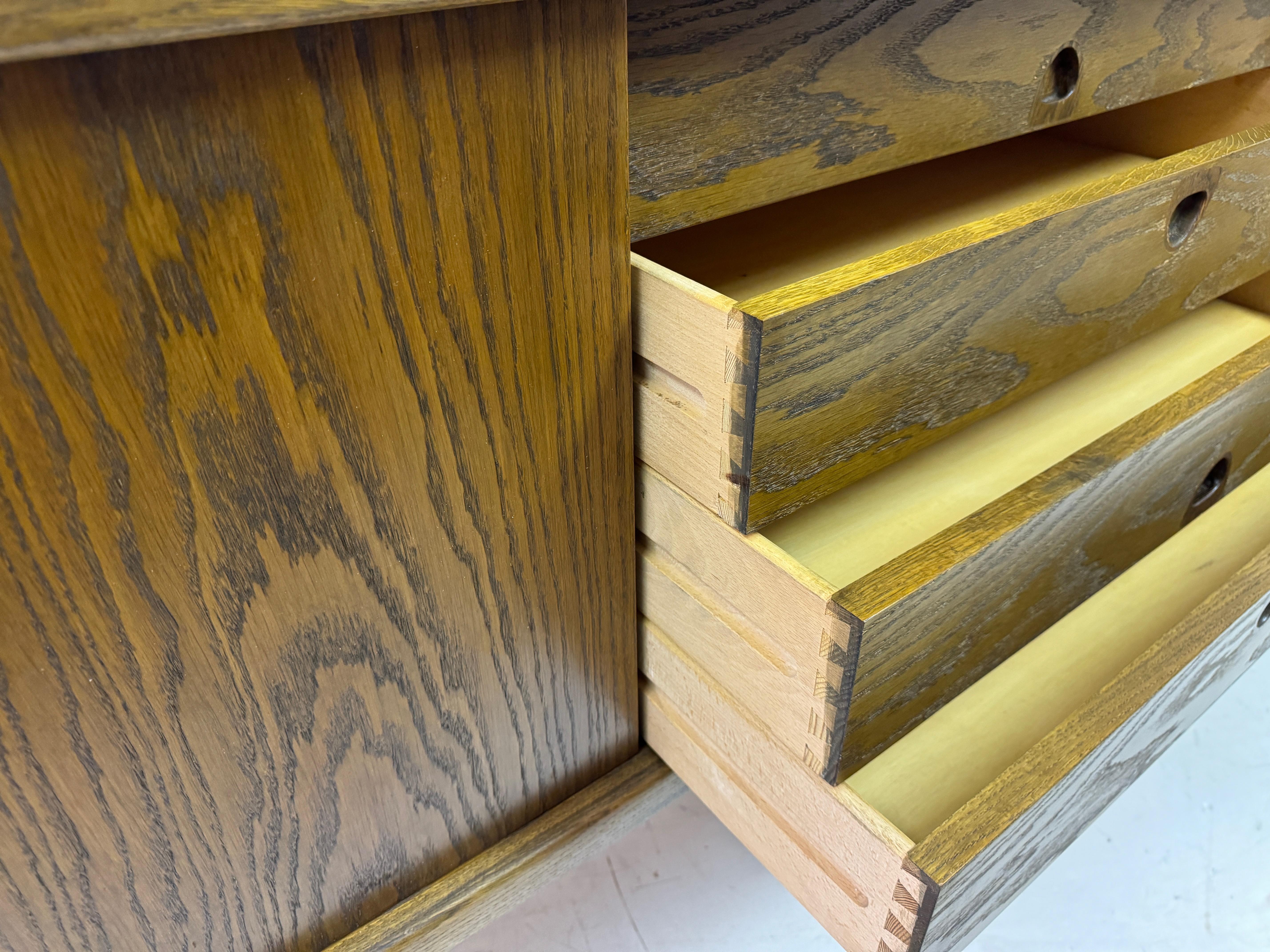 Mid Century 1960s Danish Oak Sideboard by H.W Klein for Bramin 10