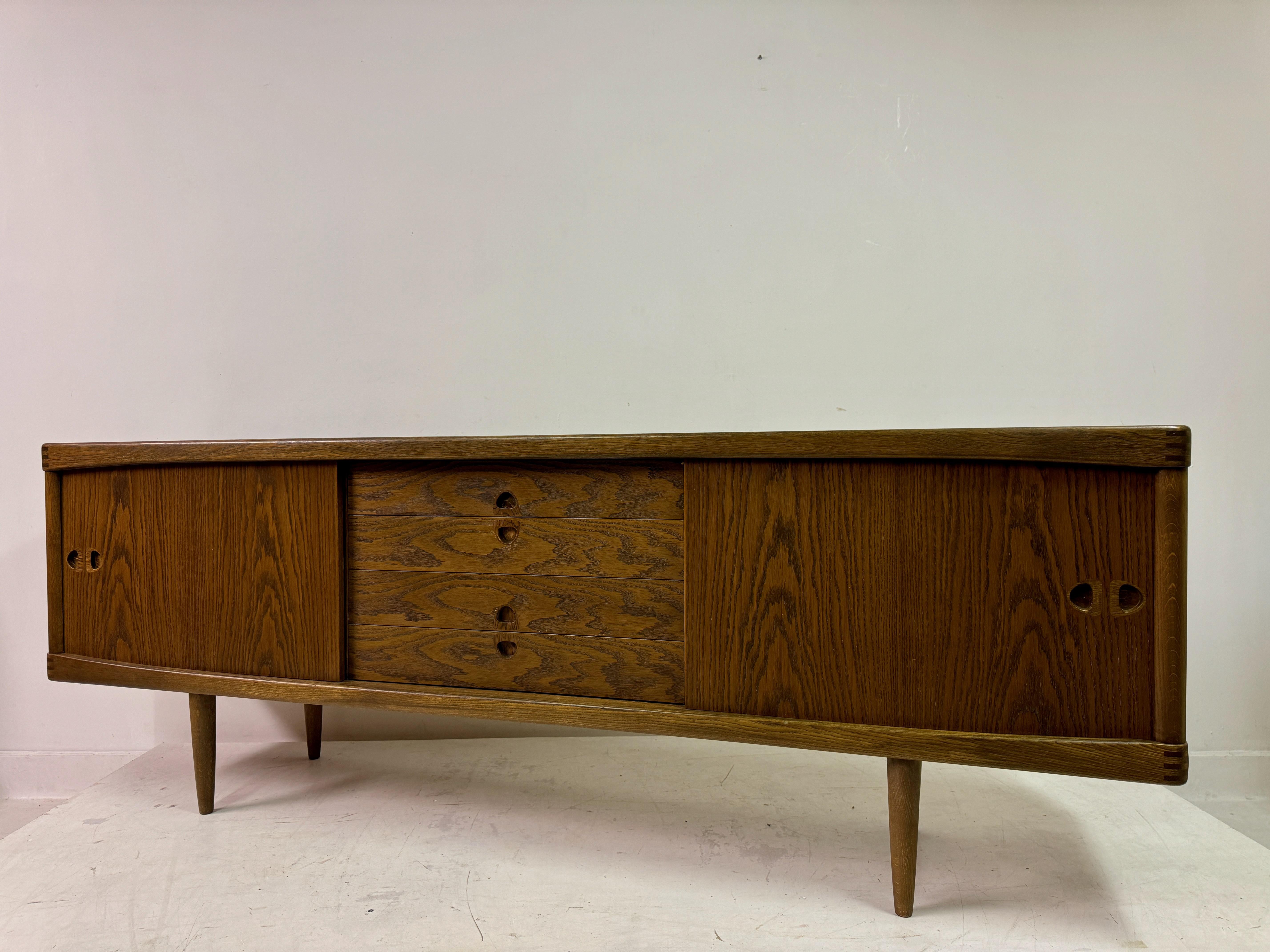 Mid Century 1960s Danish Oak Sideboard by H.W Klein for Bramin 4