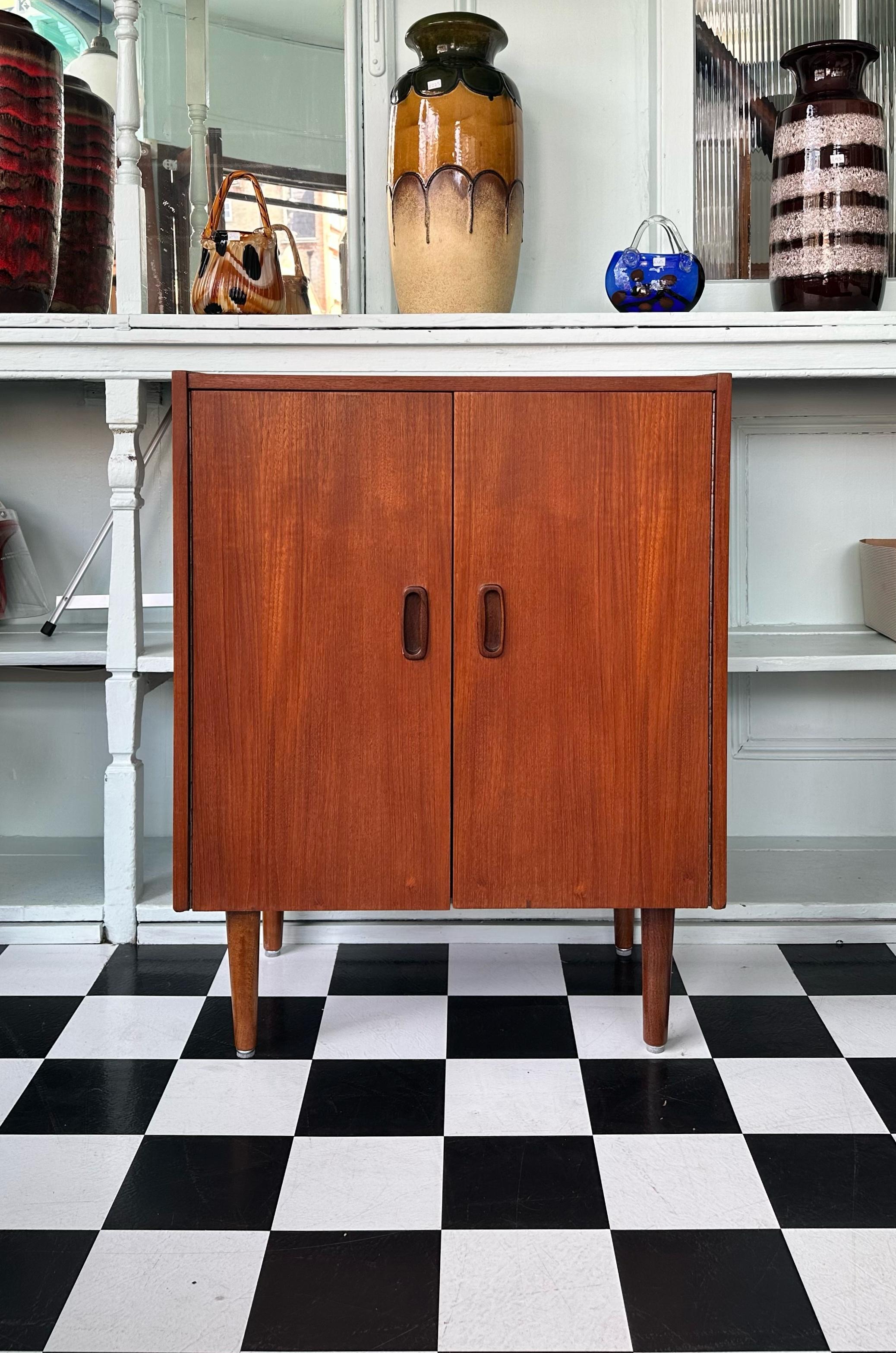 Mid-Century 1960’s Danish Teak Vinyl Record Cabinet 2
