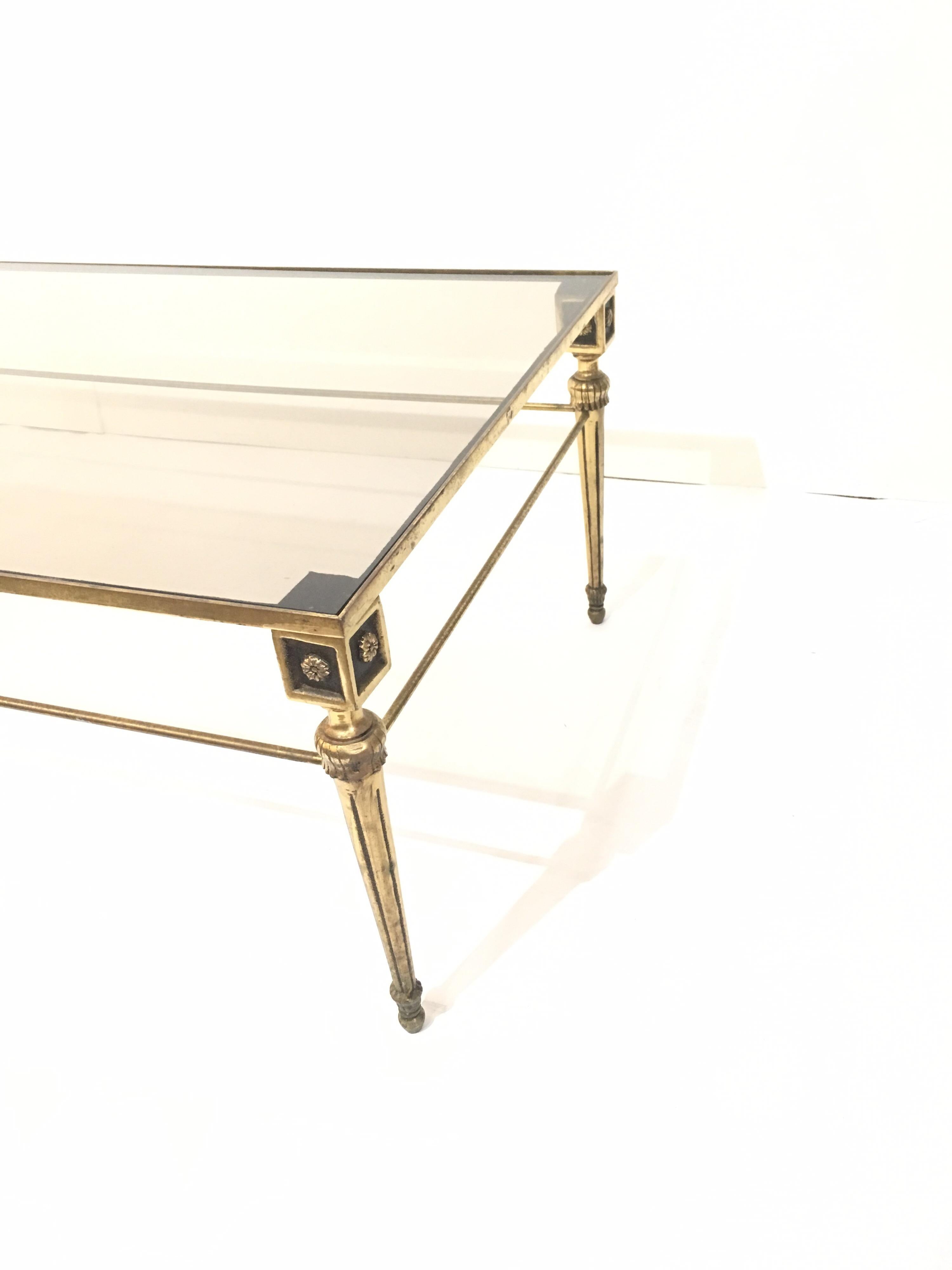 Midcentury 1960s Hollywood Regency Coffee Table For Sale 1