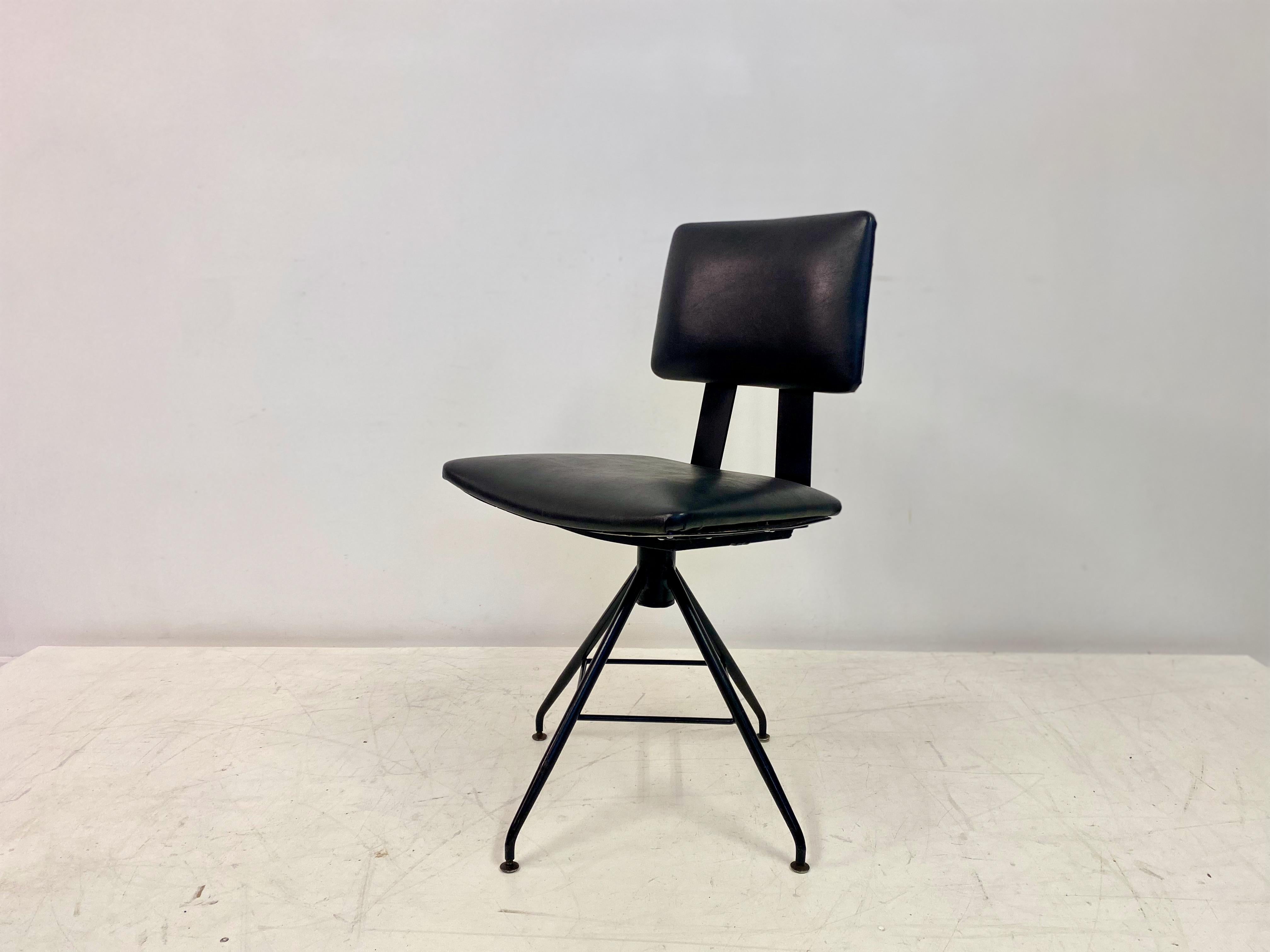 Mid-Century Modern Mid Century 1960s Italian Swivel Desk Chair