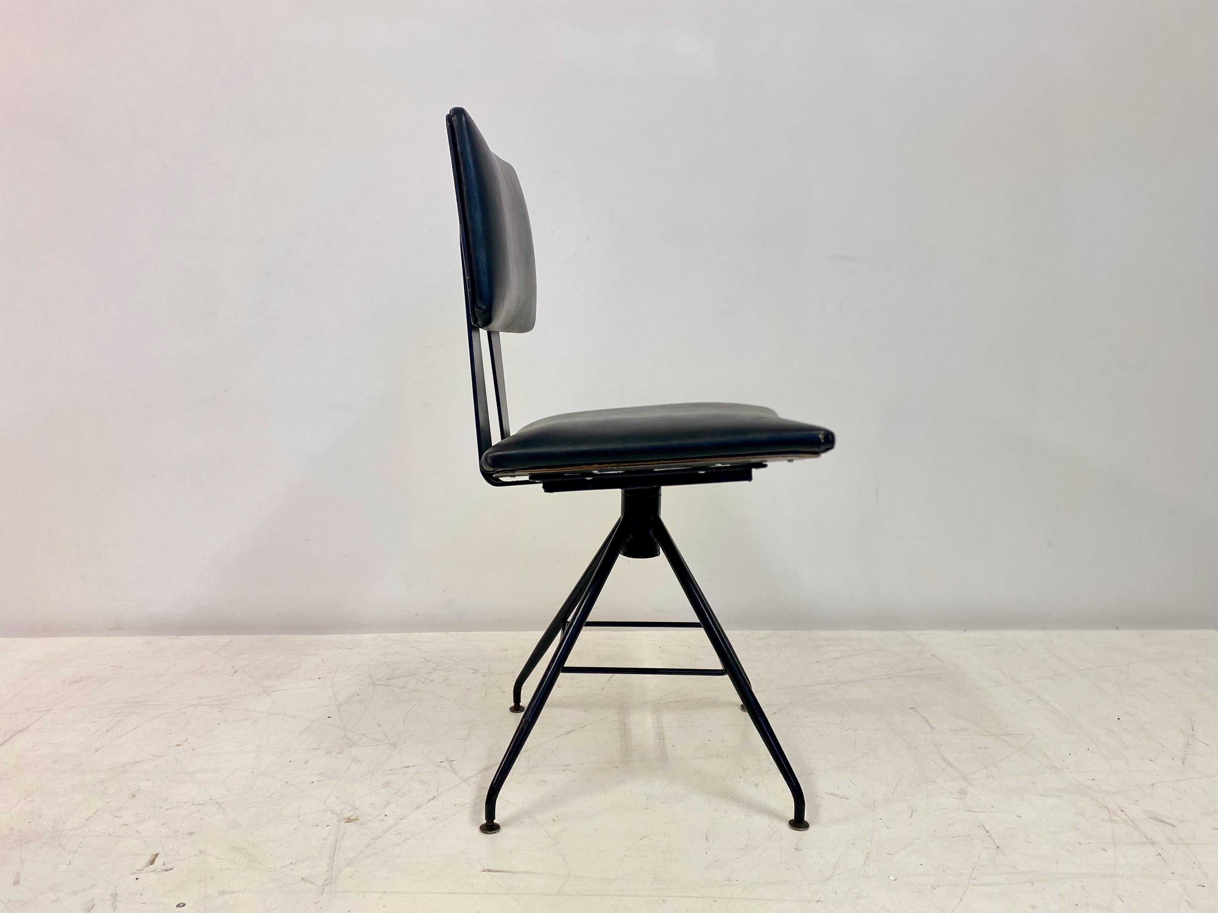 Mid Century 1960s Italian Swivel Desk Chair 3
