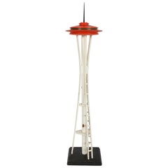 Midcentury 1960s Modern Vintage Wood Space Needle Model