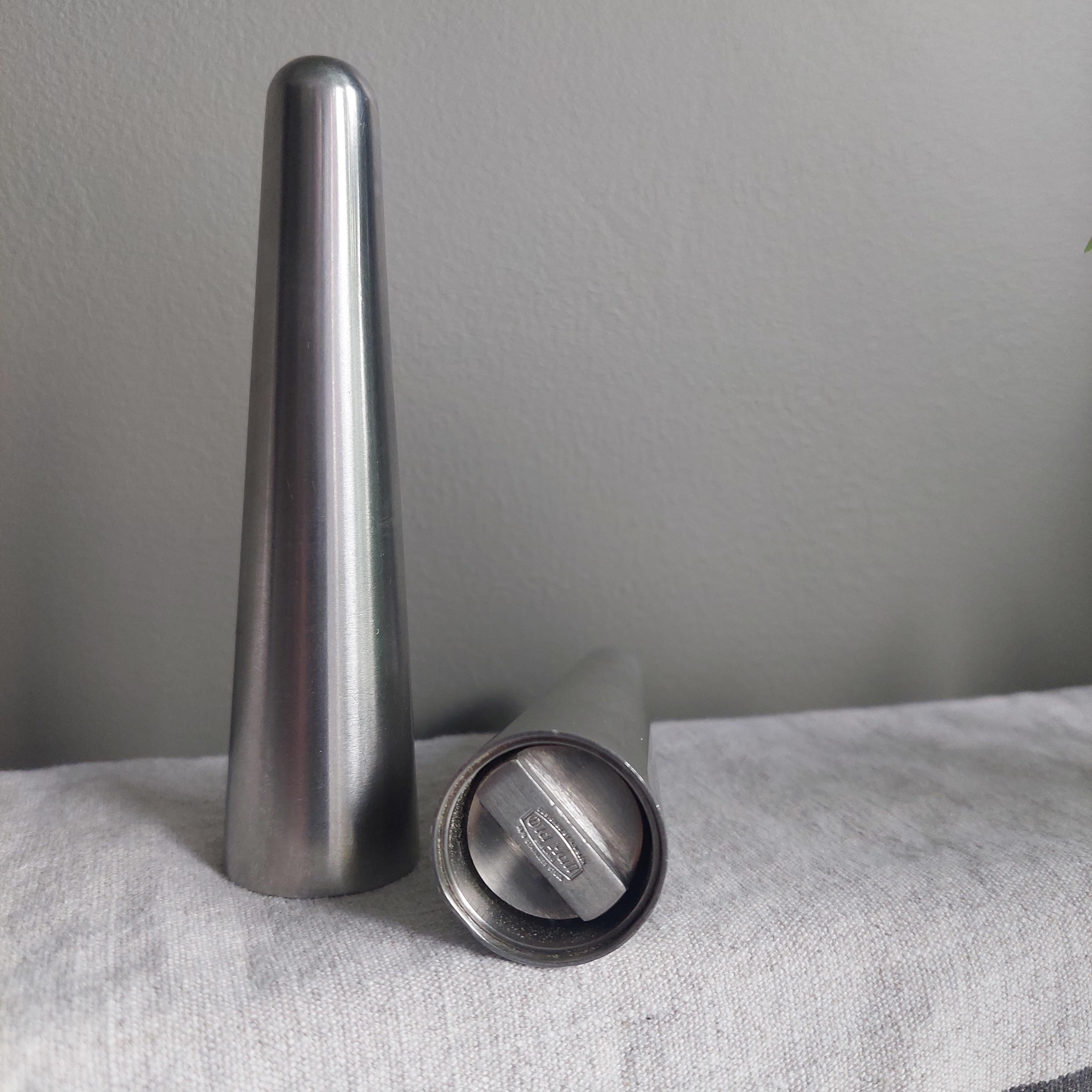 20th Century Mid Century 1960's Robert Welch Old Hall stainless steel salt and pepper shakers