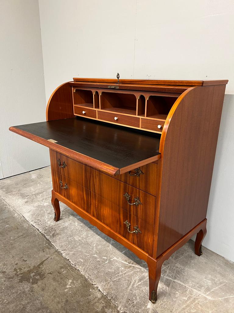 Scandi Roll Top Büro-/Schreibtisch aus Teakholz von Egon Ostergaard, Mitte des Jahrhunderts 1960er Jahre im Angebot 4