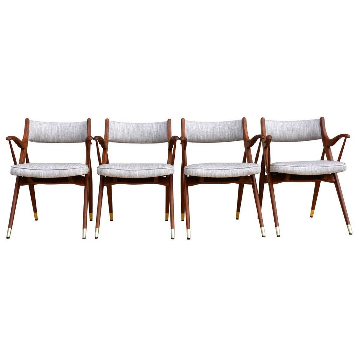 Mid Century 1960's Satz von vier Dining Armchairs Tables Dunbar Style