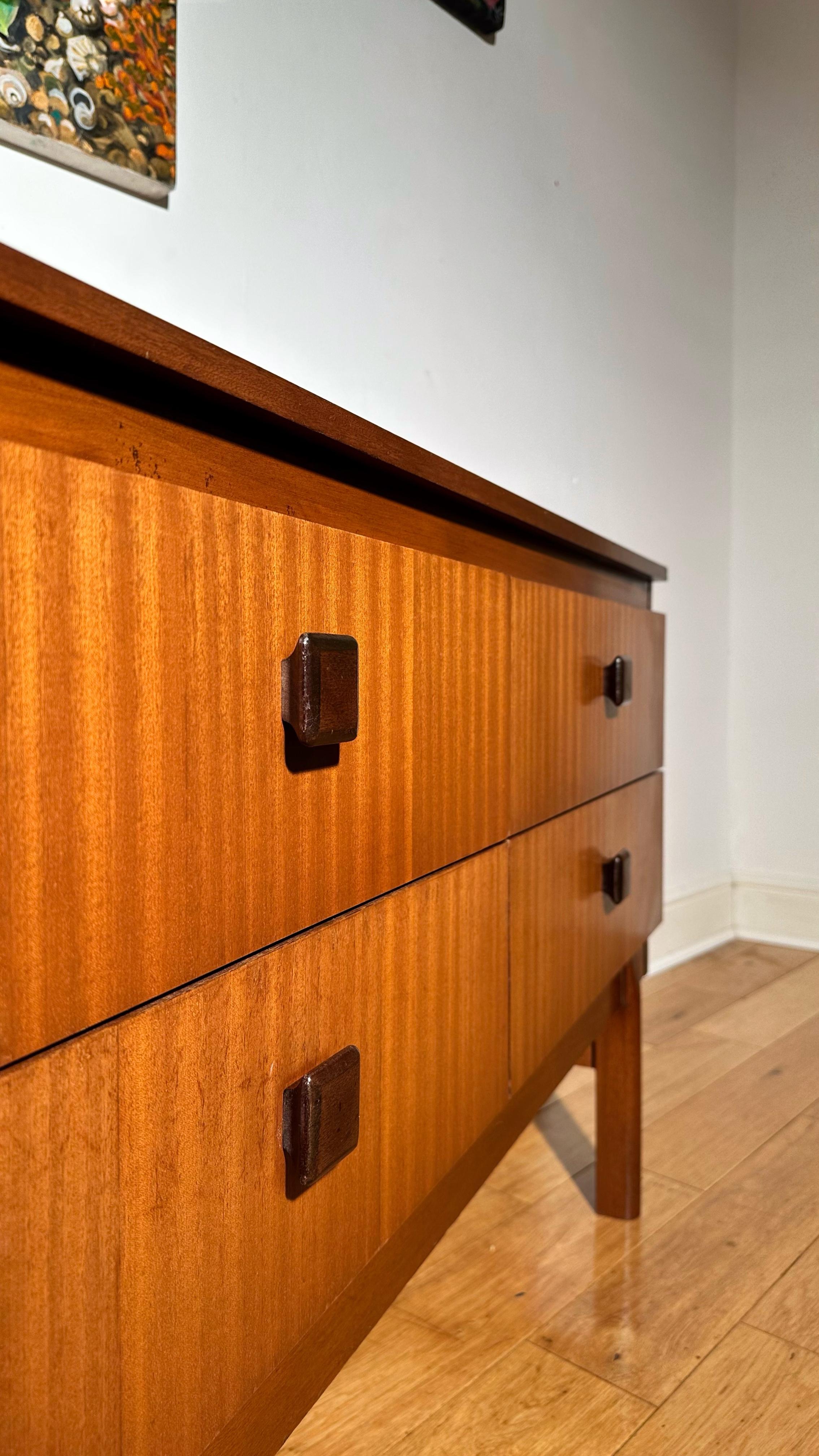 20th Century Mid Century 1960’s Teak Double Chest of Drawers / Small Sideboard by Remploy 